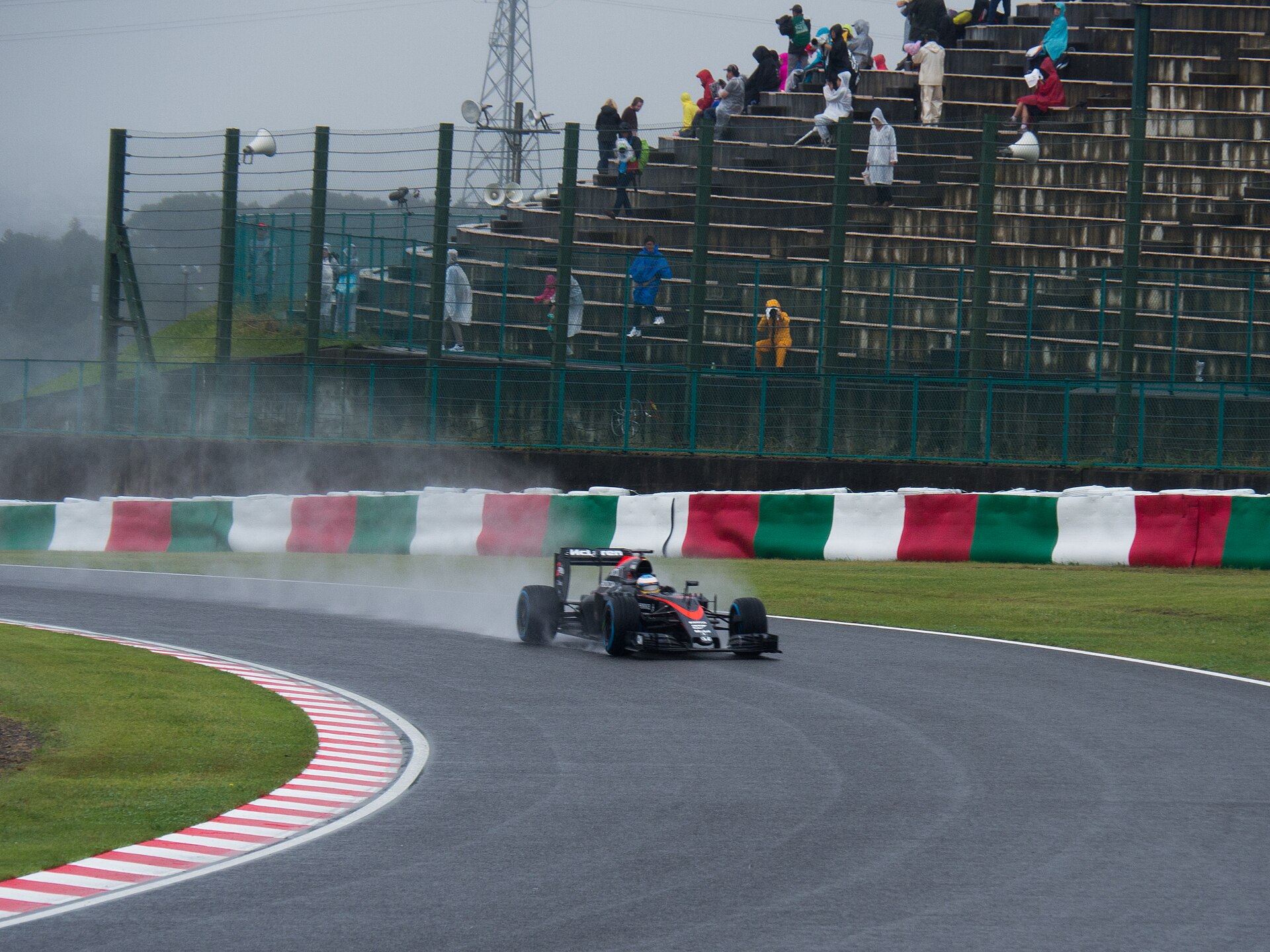 Fernando Alonso driving the McLaren MP4-30 in 2015