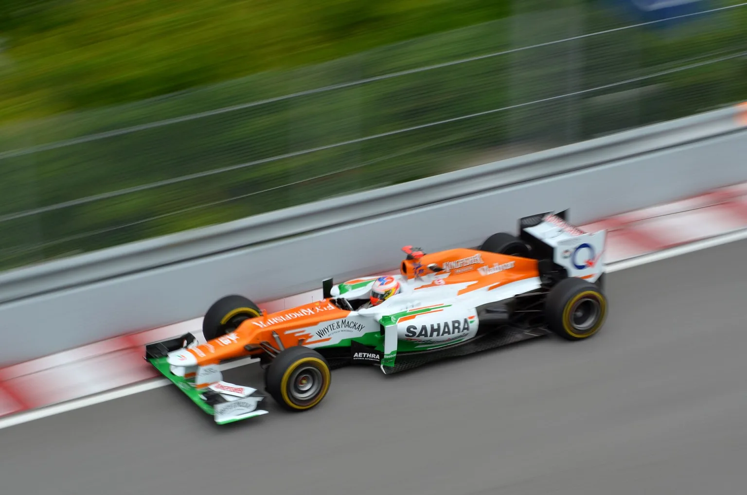 Paul di Resta driving the 2012 Force India VJM05 at the Canadian Grand Prix.