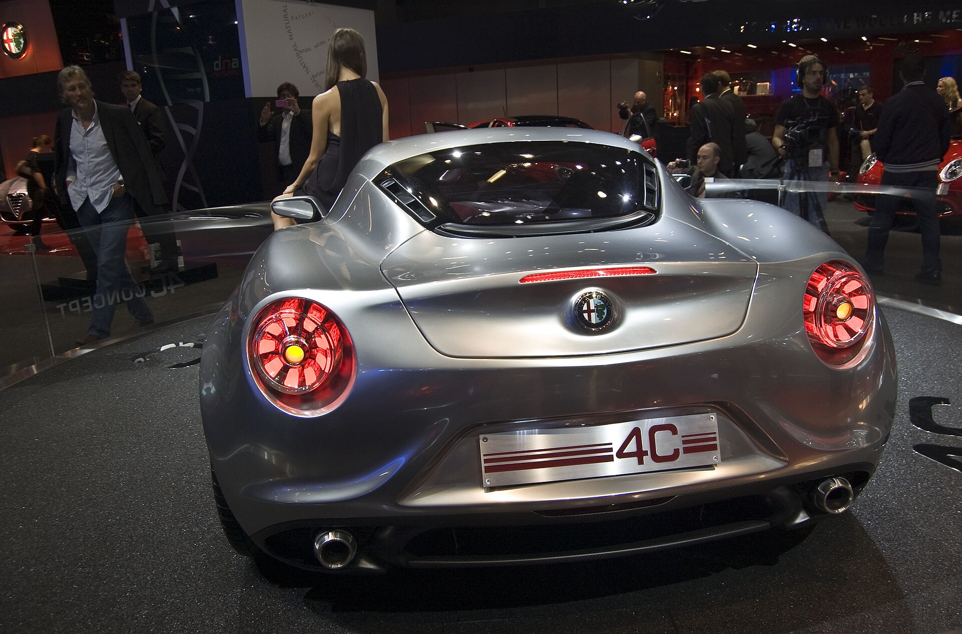 Alfa Romeo 4C Concept at a show, 2012