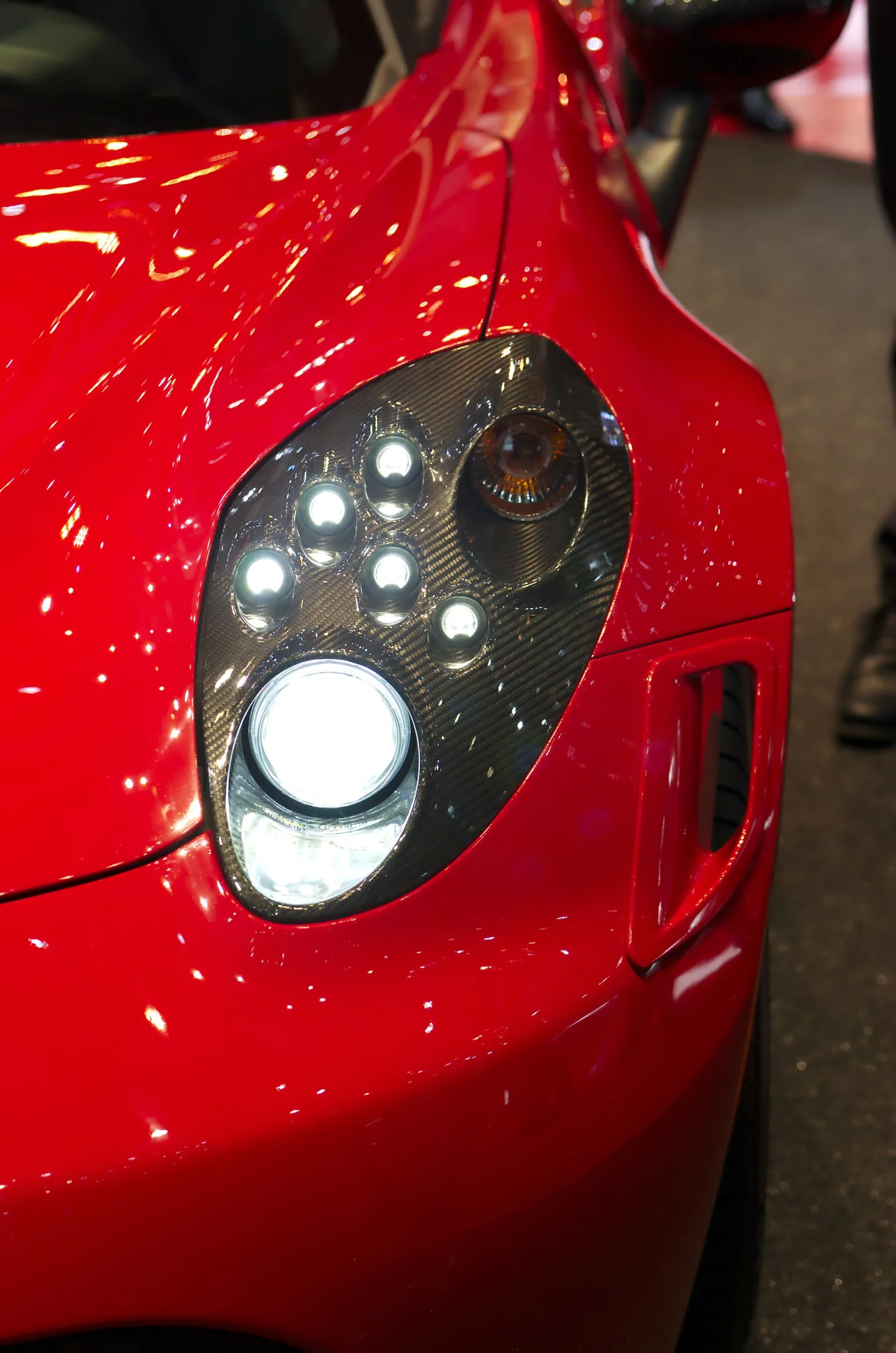 Alfa Romeo 4C front light at 2013 Geneva Motor Show
