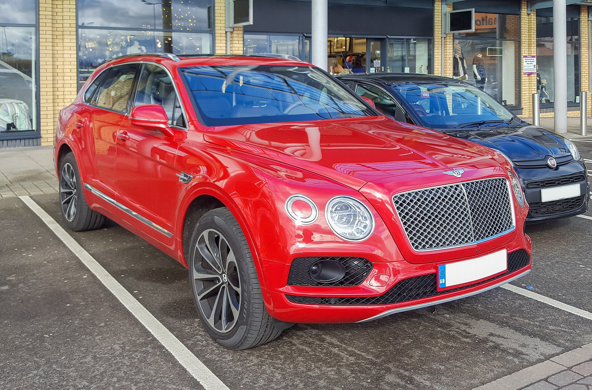Front view of the original Bentley Bentayga, launched in 2015.