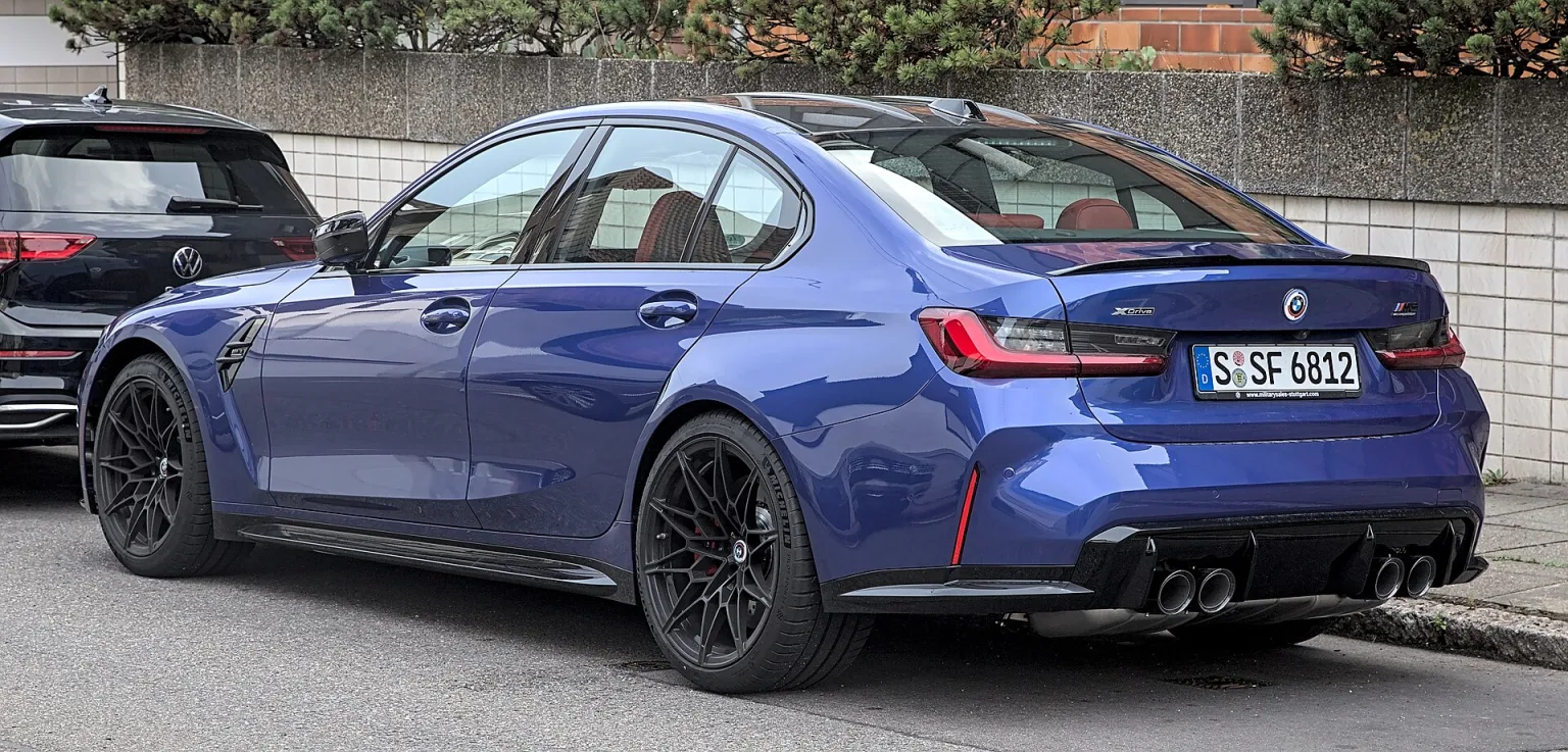 BMW M3 Competition (G80) in a contemporary setting.