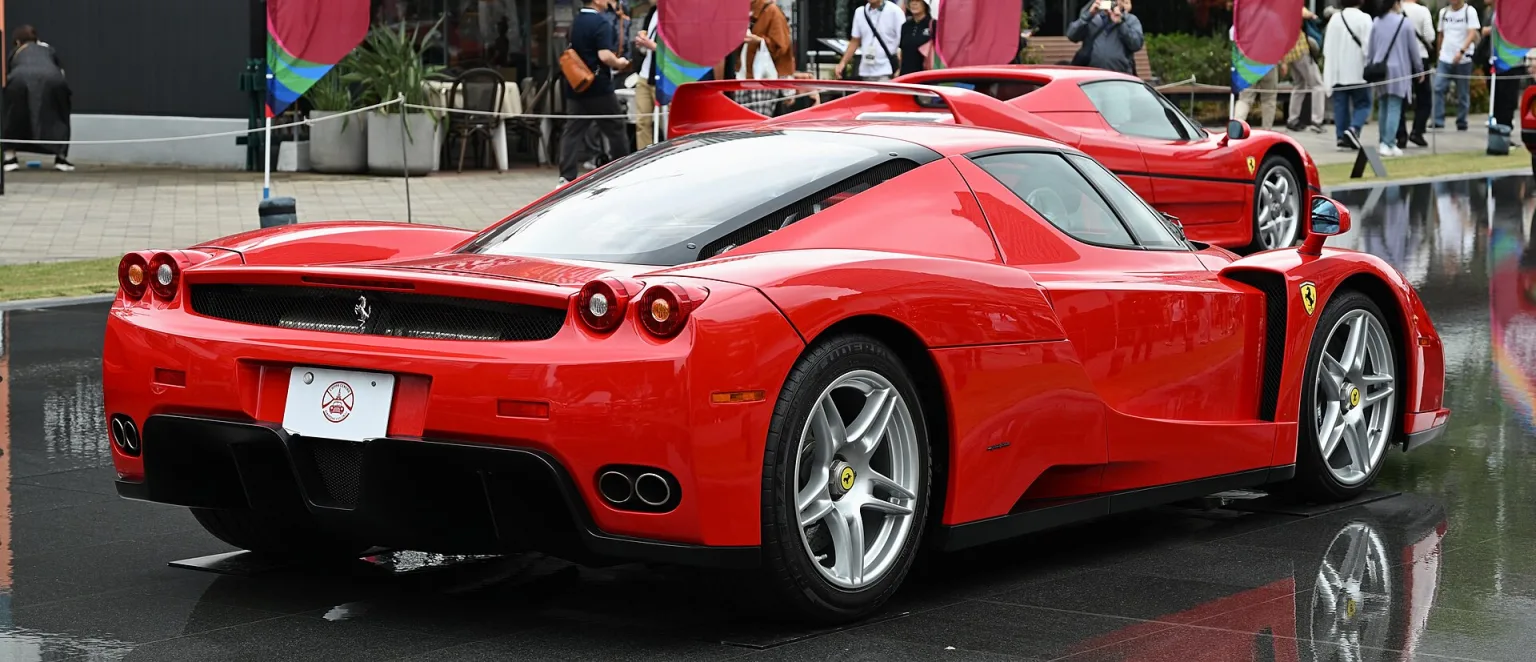 Rear view of a 2004 Ferrari Enzo