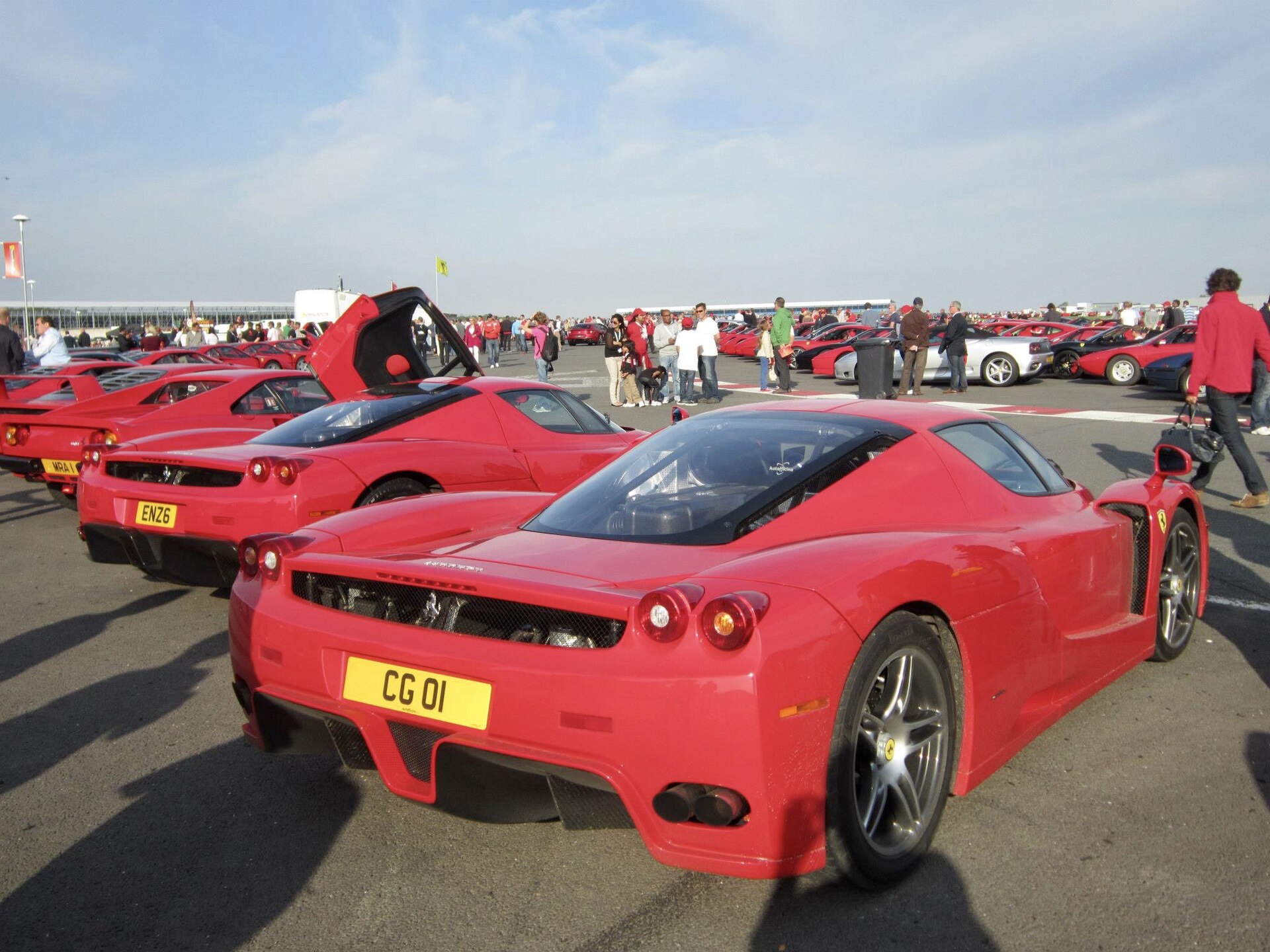 Ferrari Enzos at Silverstone in 2012
