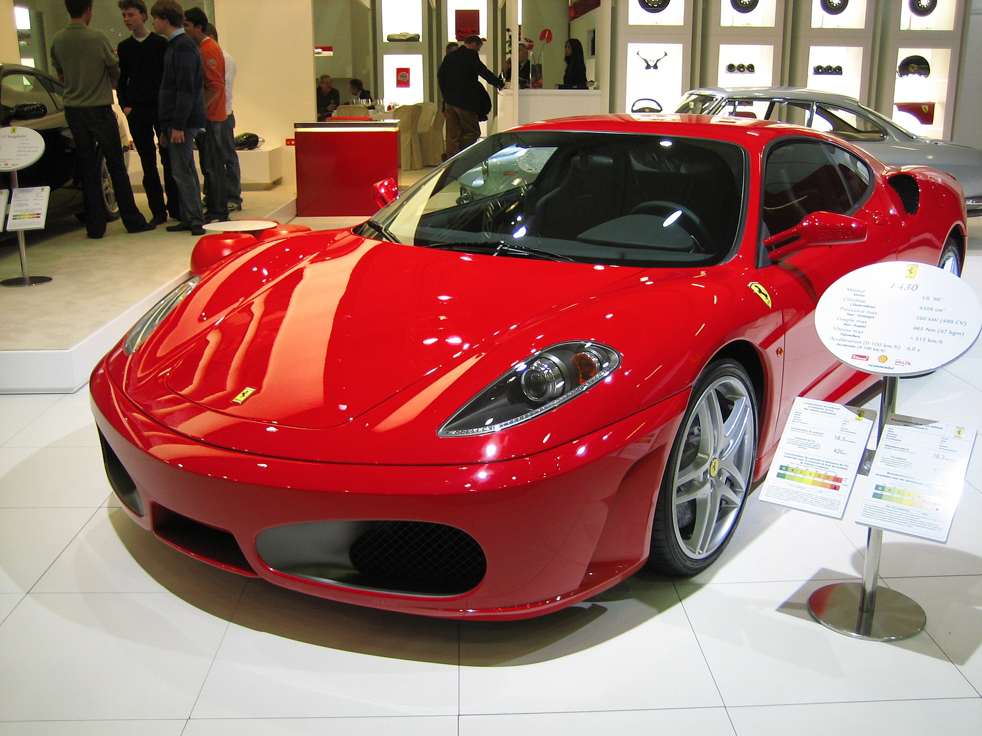 Ferrari F430 coupe, front and side view