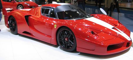 Ferrari FXX at a track event
