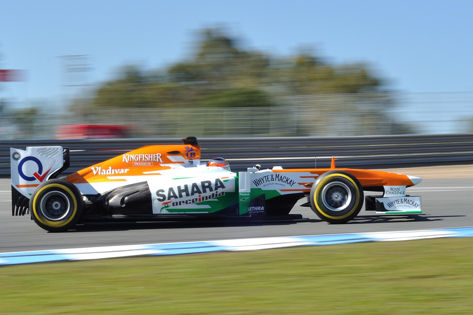 Force India Formula One car during 2013 Jerez test