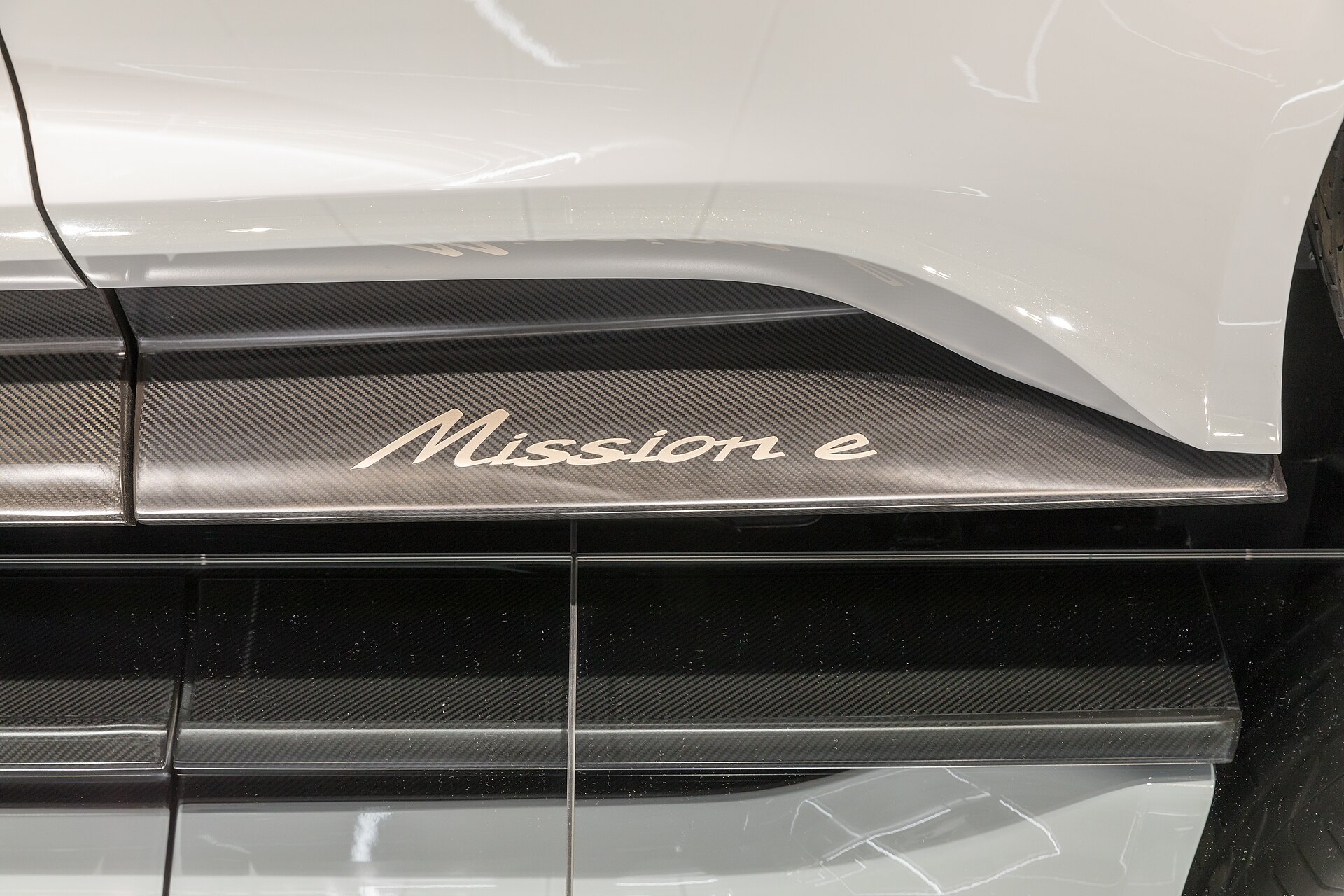 Porsche Mission E concept car on display in Berlin