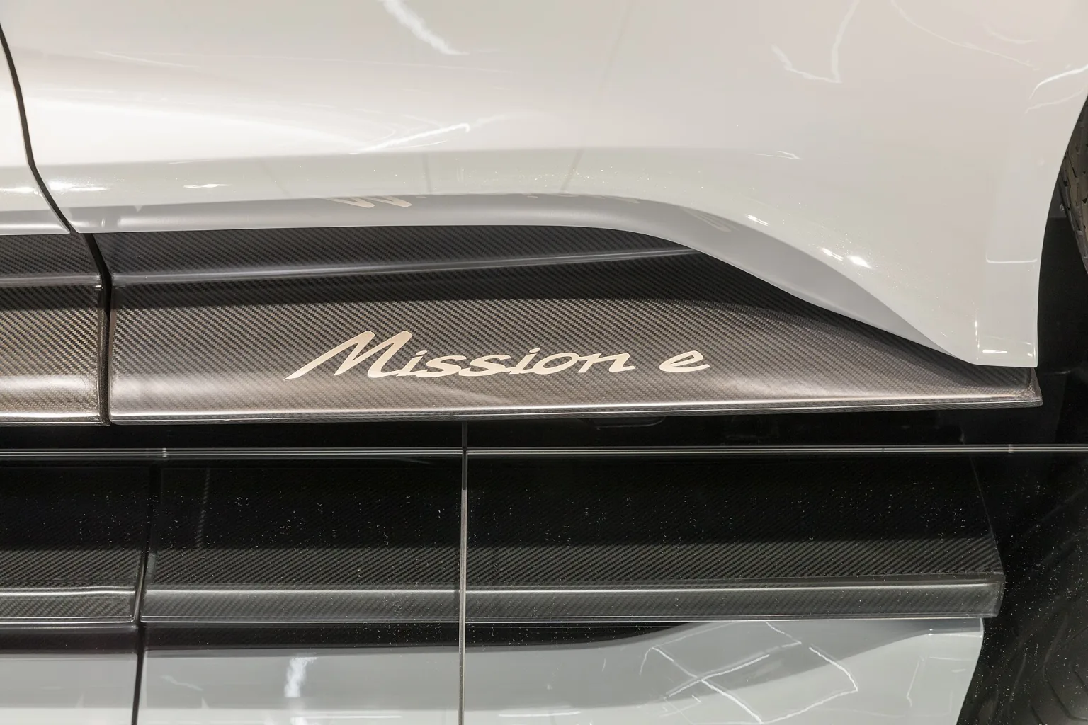 Porsche Mission E concept car on display in Berlin