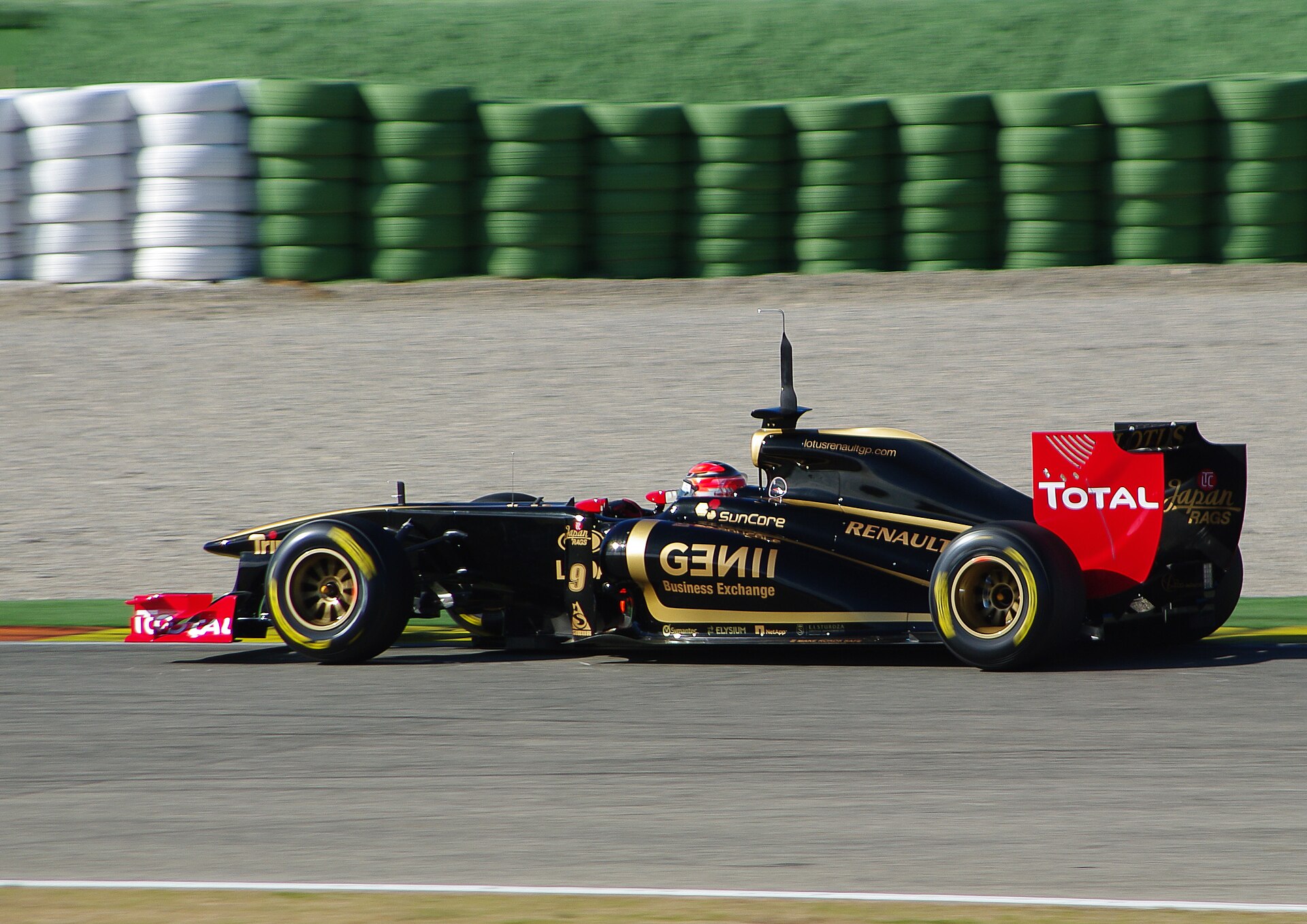 Robert Kubica testing the Renault R31 in Valencia, 2011.