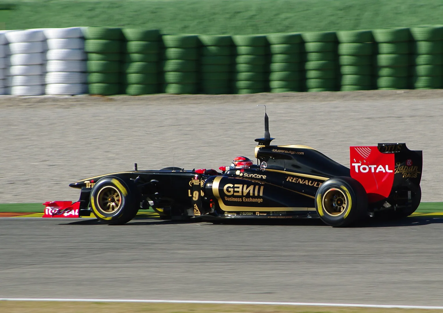 Robert Kubica testing the Renault R31 in Valencia, 2011.