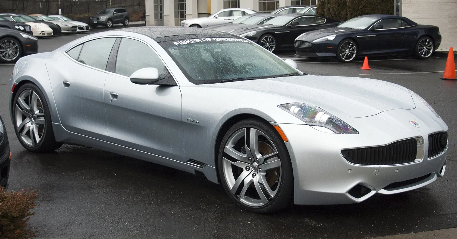2012 Fisker Karma photographed in 2012, matching the article's subject.