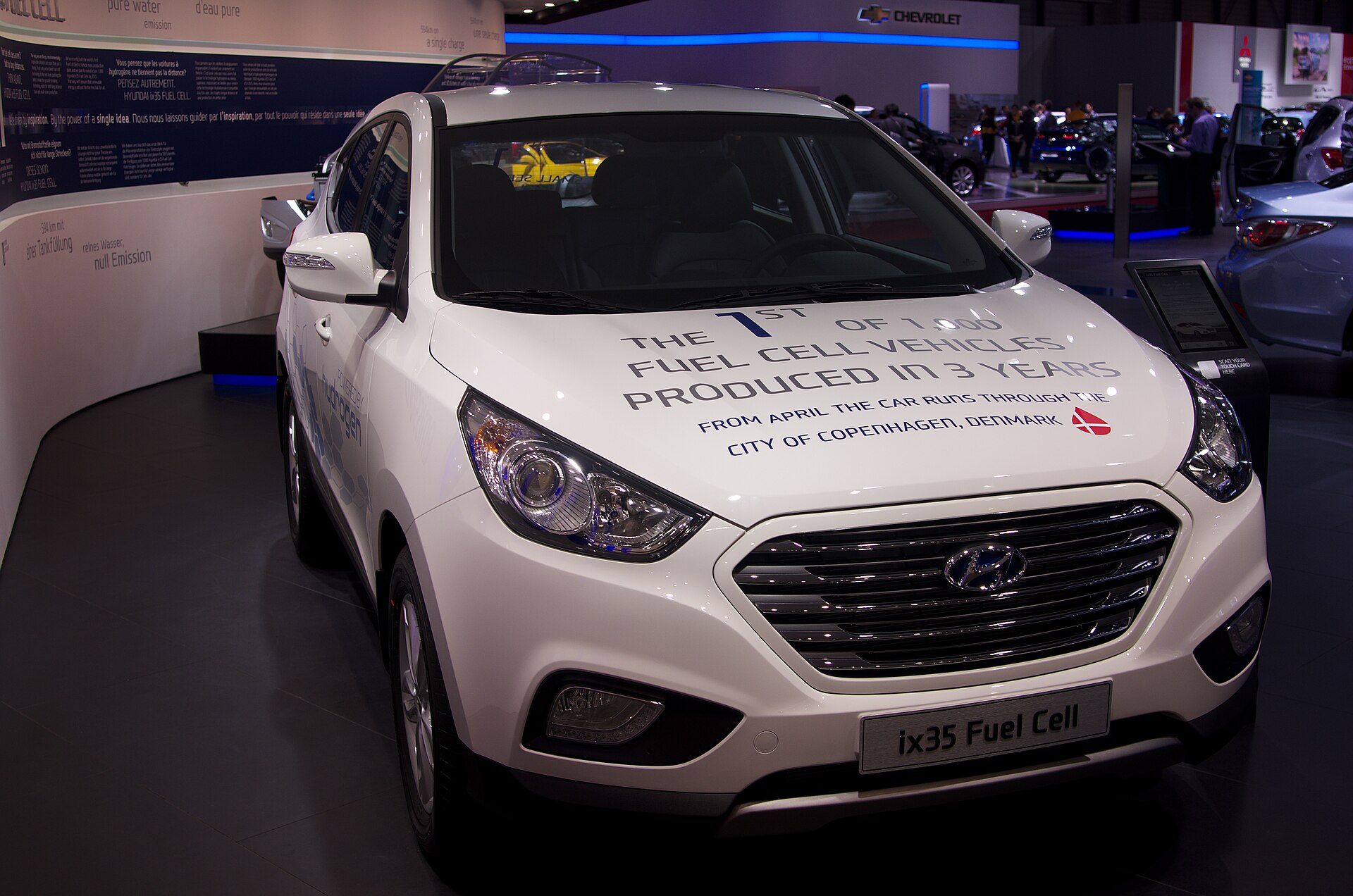 Hyundai ix35 facelift at 2013 Geneva Motor Show, front view.