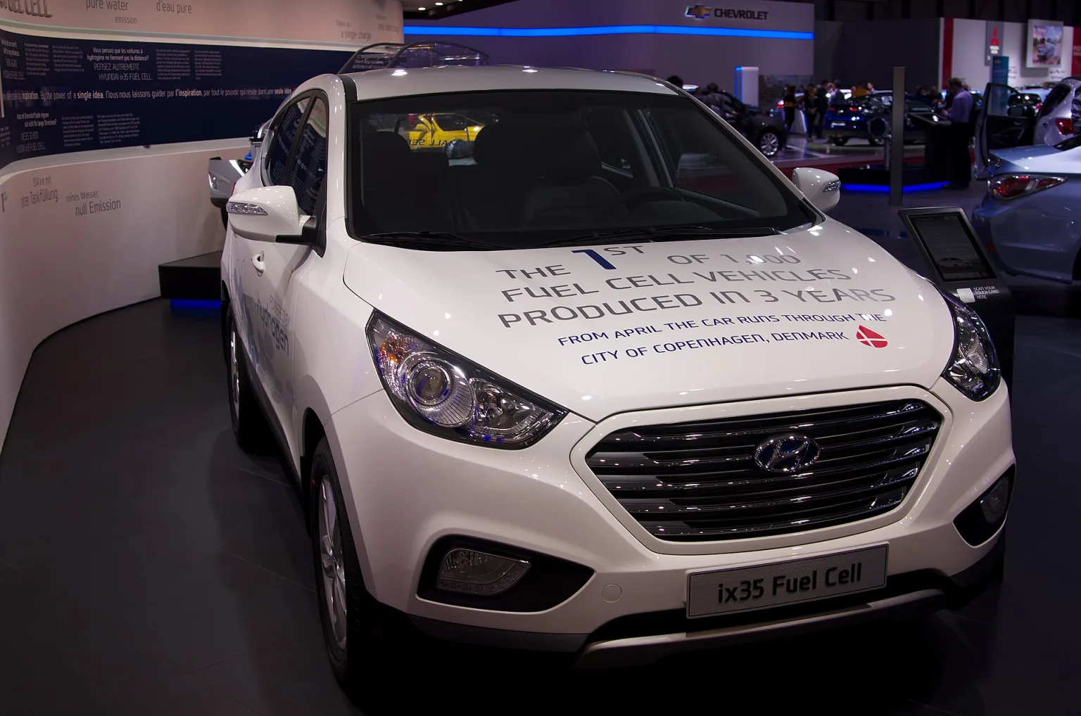 Hyundai ix35 facelift at 2013 Geneva Motor Show, front view.