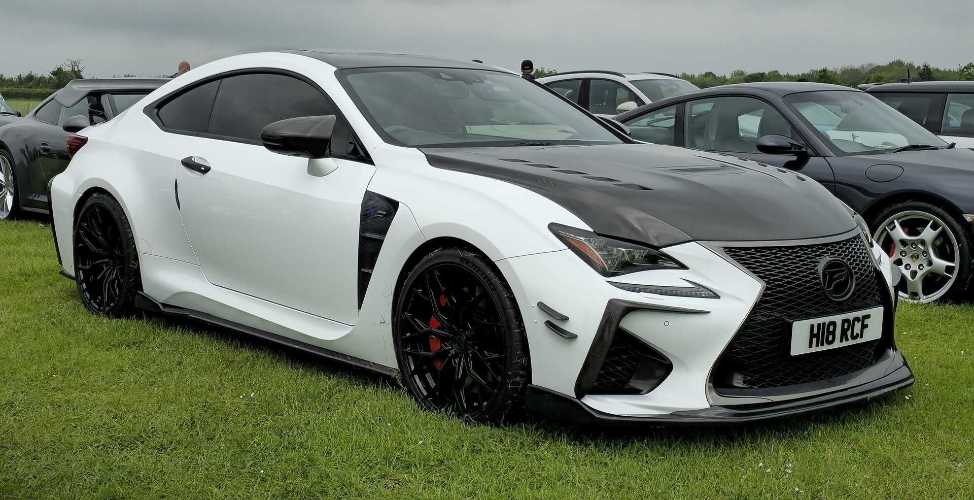 2015 Lexus RC F in blue, front three-quarter view