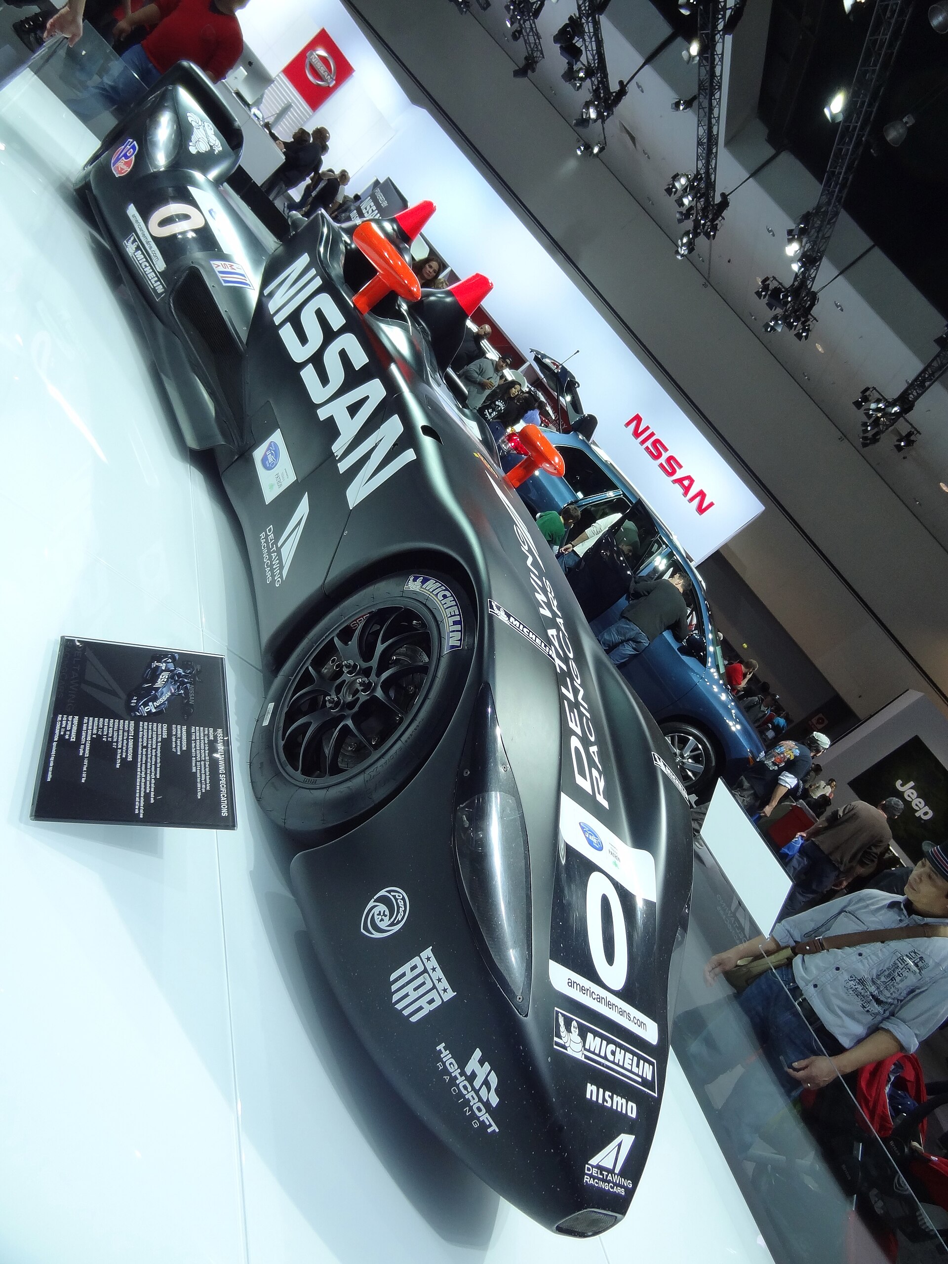 Nissan DeltaWing race car at a motorsport event