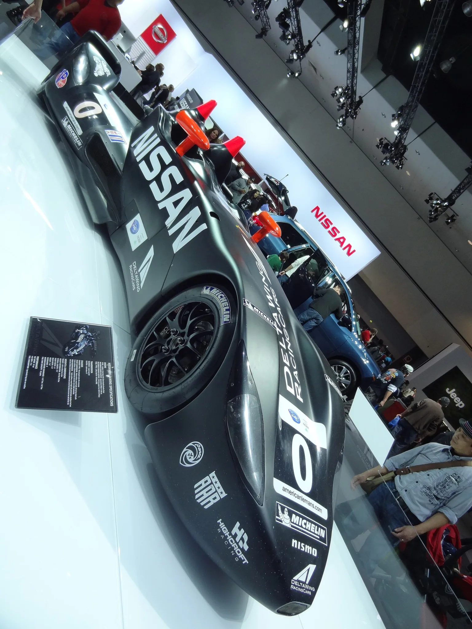 Nissan DeltaWing race car at a motorsport event