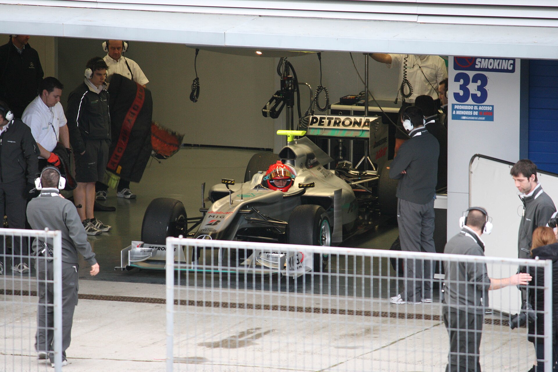 Mercedes MGP W01 Formula 1 car at Jerez, 2010