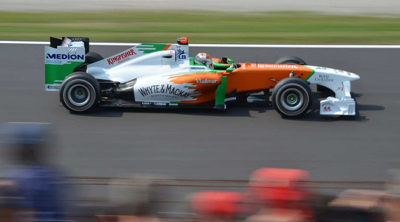 Adrian Sutil driving for Force India in 2011.