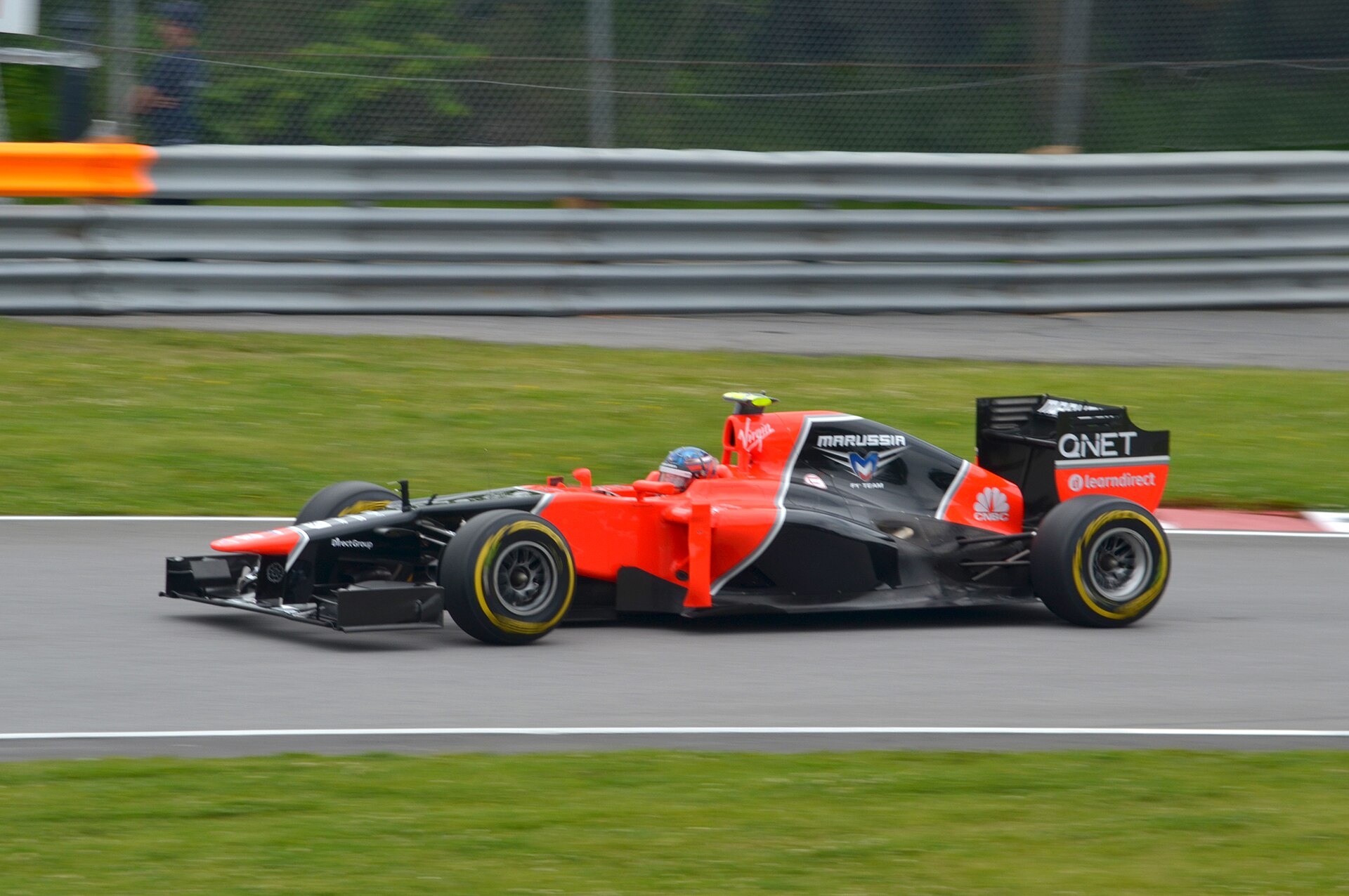 Charles Pic driving the Marussia MR01 at the 2012 Canadian Grand Prix.