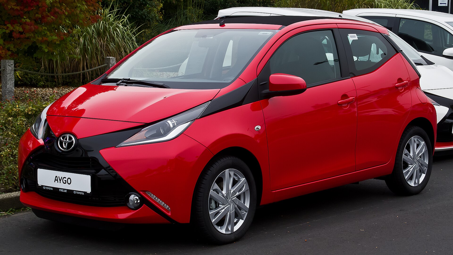2015 Toyota Aygo (second generation) front view in Düsseldorf