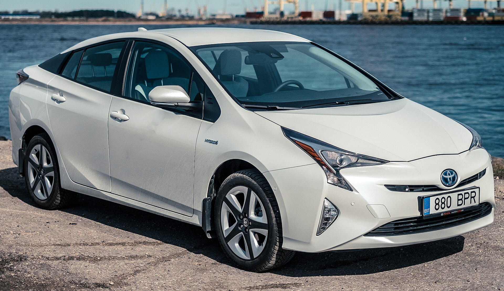 2016 Toyota Prius (ZVW50L) Hybrid liftback photographed in April 2016.