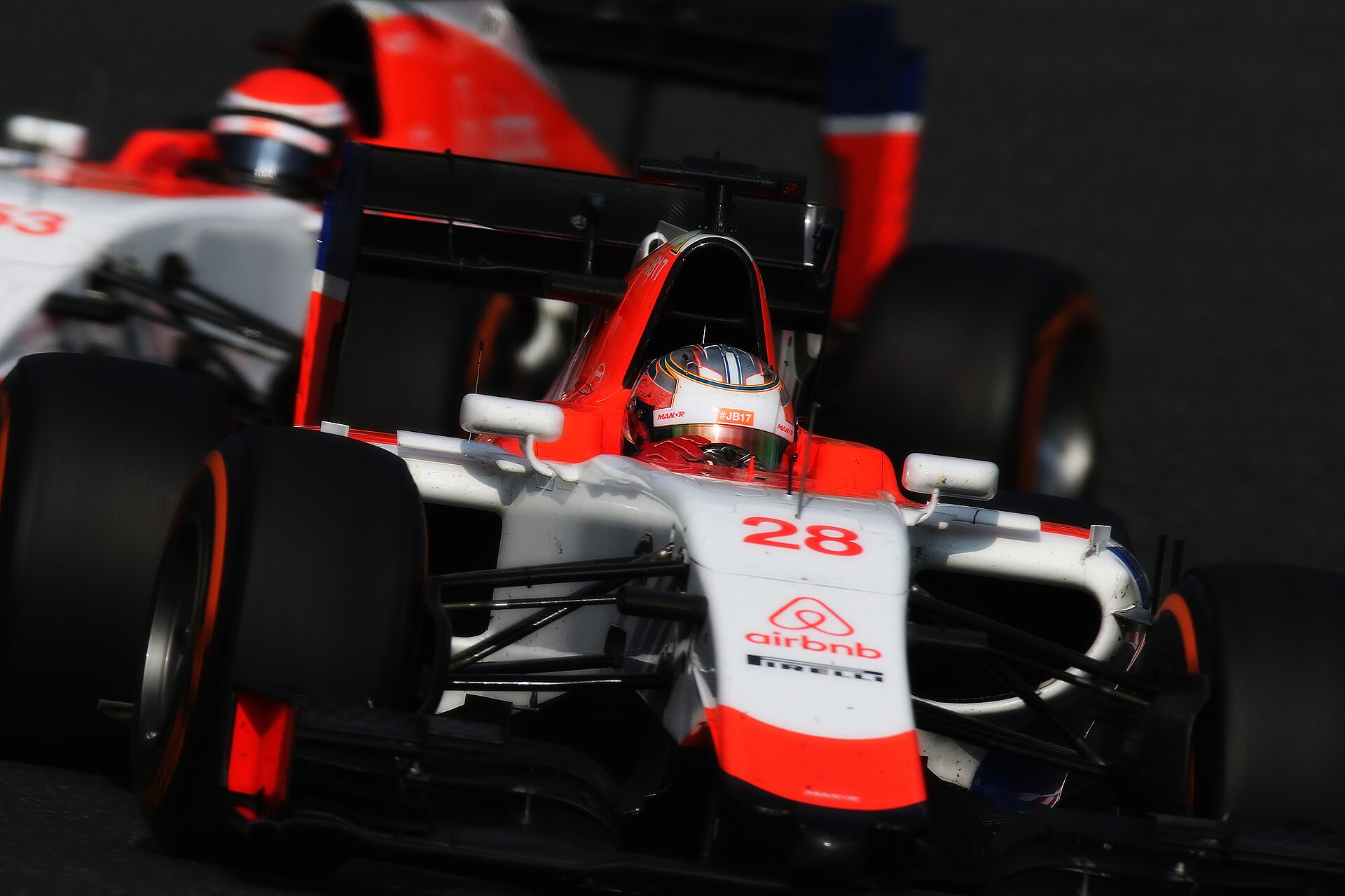 Manor Formula One car No.28 driven by Will Stevens in 2015.