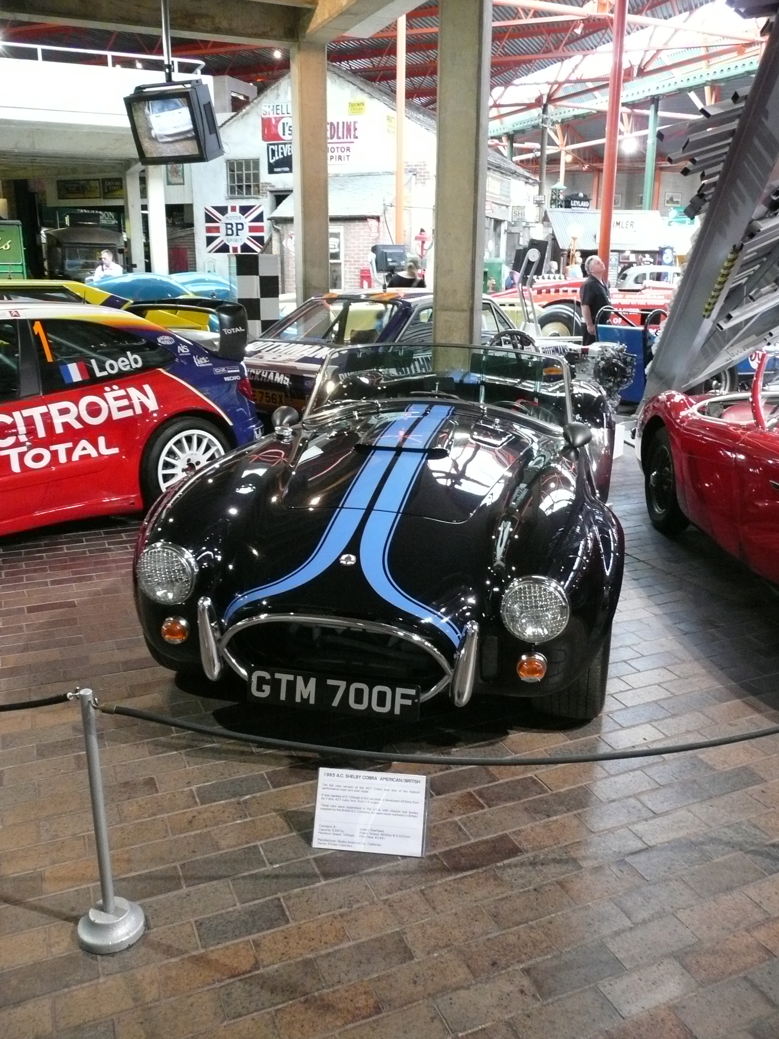 1965 AC Shelby Cobra photographed at a car show.
