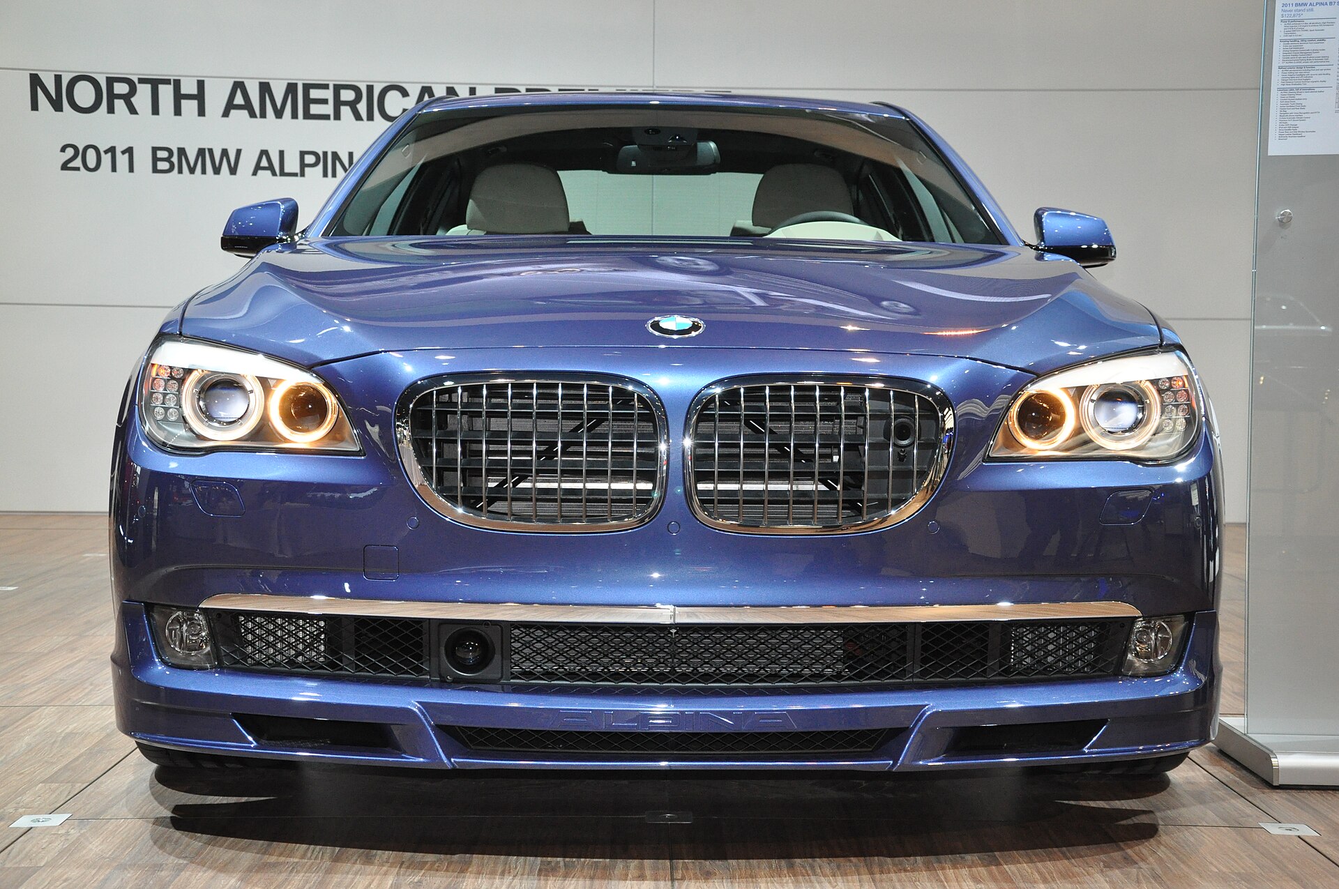 2011 Alpina B7, based on the BMW 7 Series (F01), front view