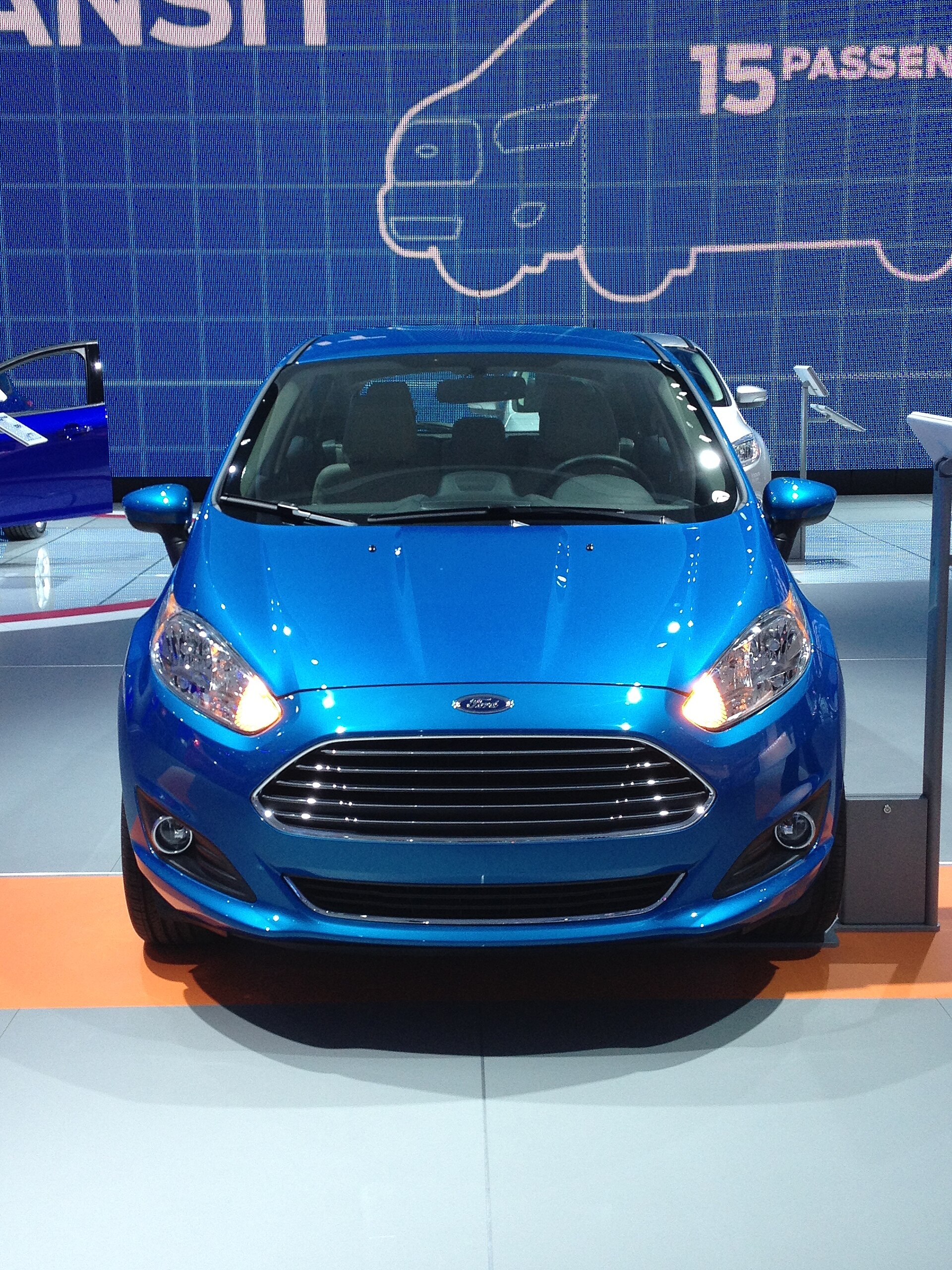 2014 Ford Fiesta front view, showing redesigned front end.
