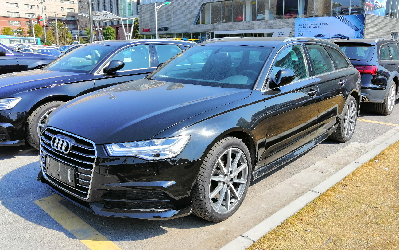 Audi A6 C7 Avant facelift, photographed in 2019 in China.