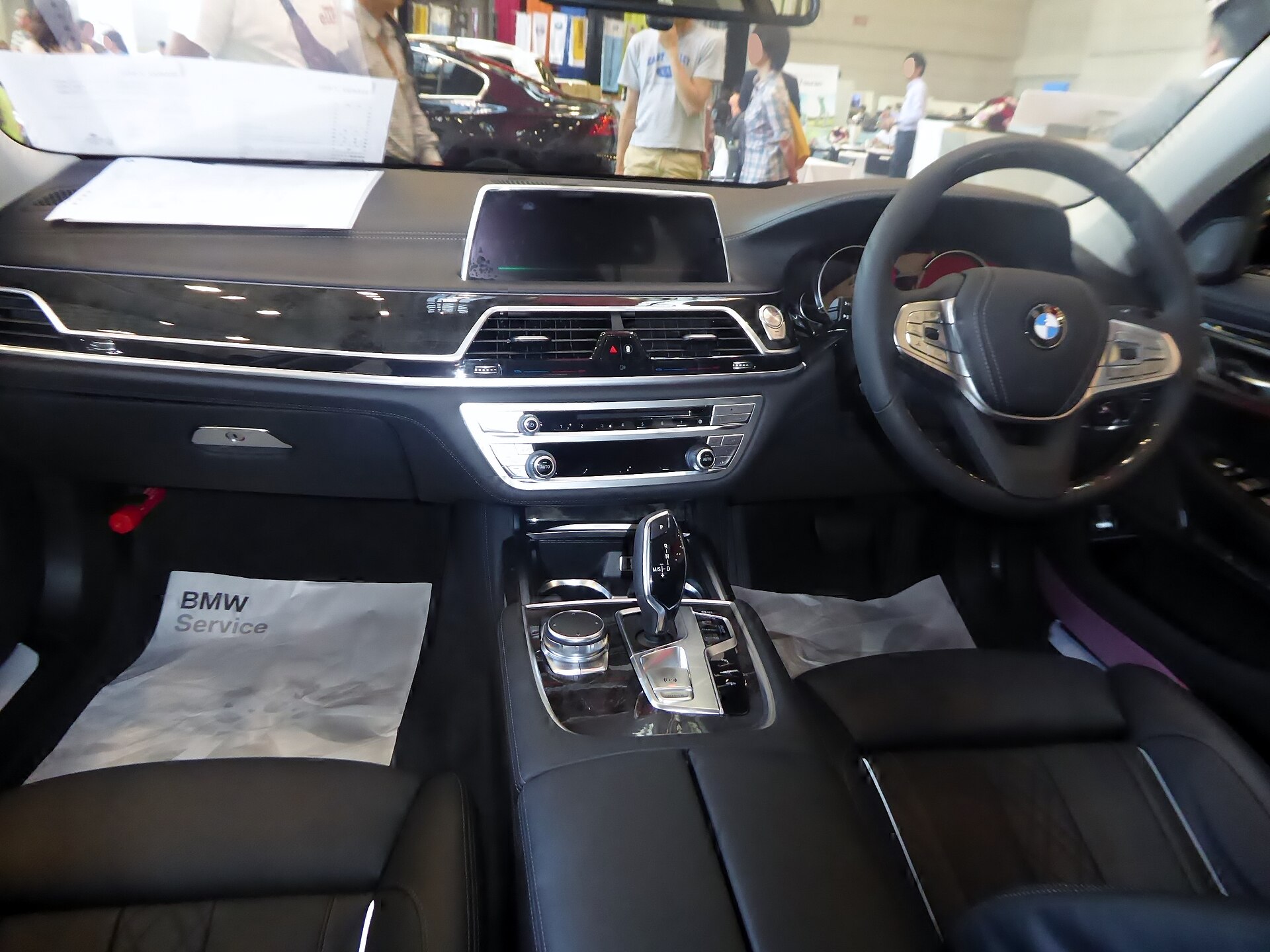 Interior of a BMW 740i (G11), 2016 7 Series generation.