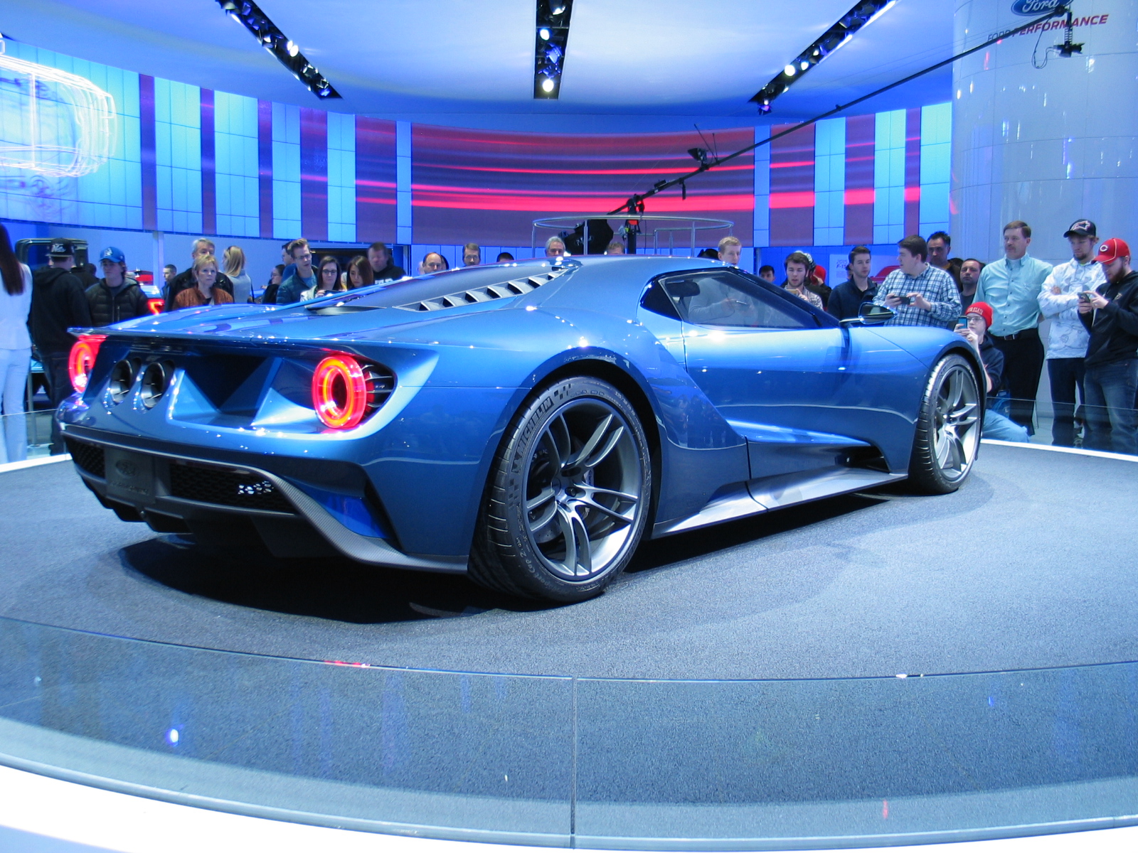 Rear view of the 2017 Ford GT