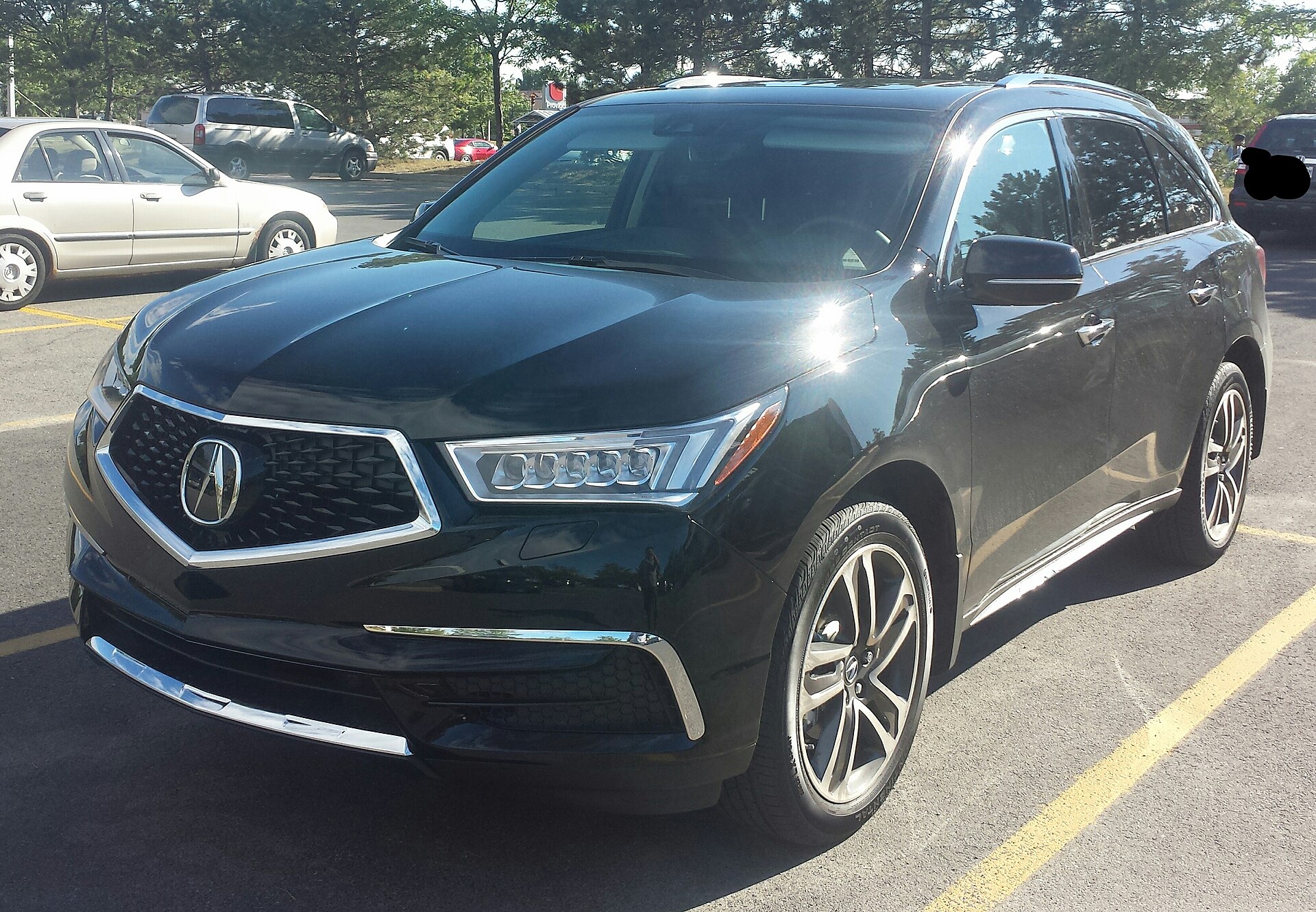 2017 Acura MDX in white, front view