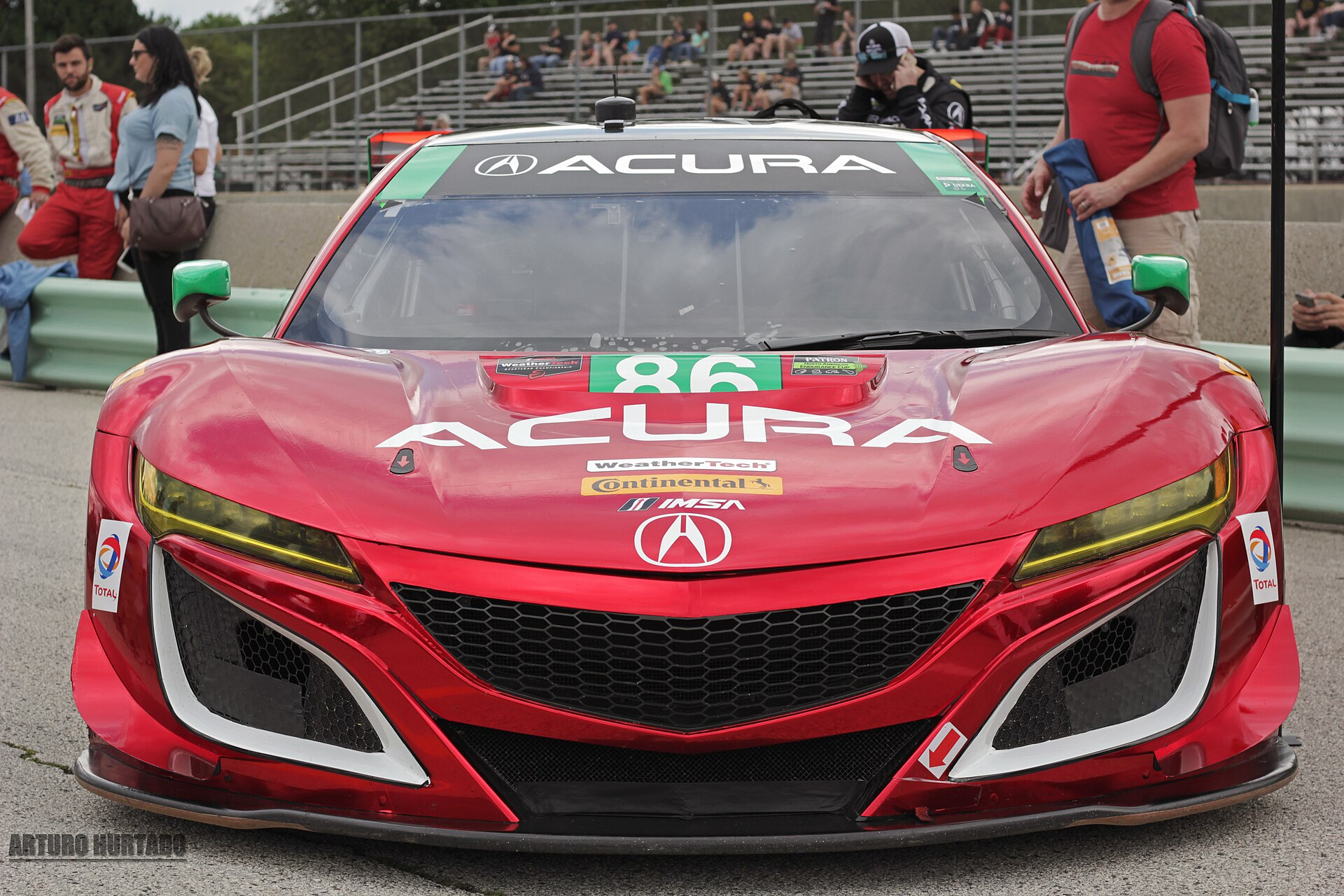 Acura NSX GT3 racing at the 2017 Road Race Showcase.