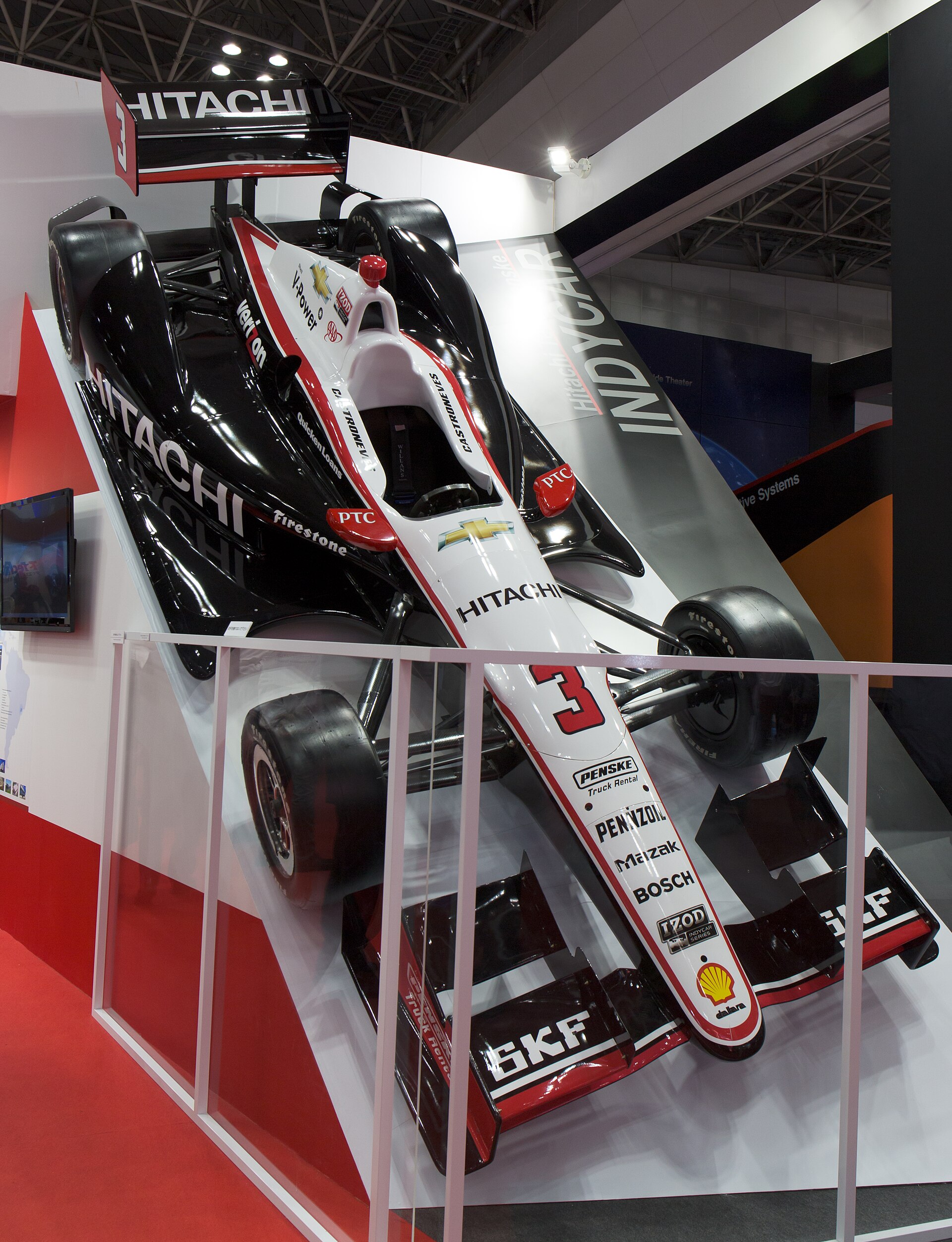 2013 Penske Dallara DW12 on display at the Tokyo Motor Show.