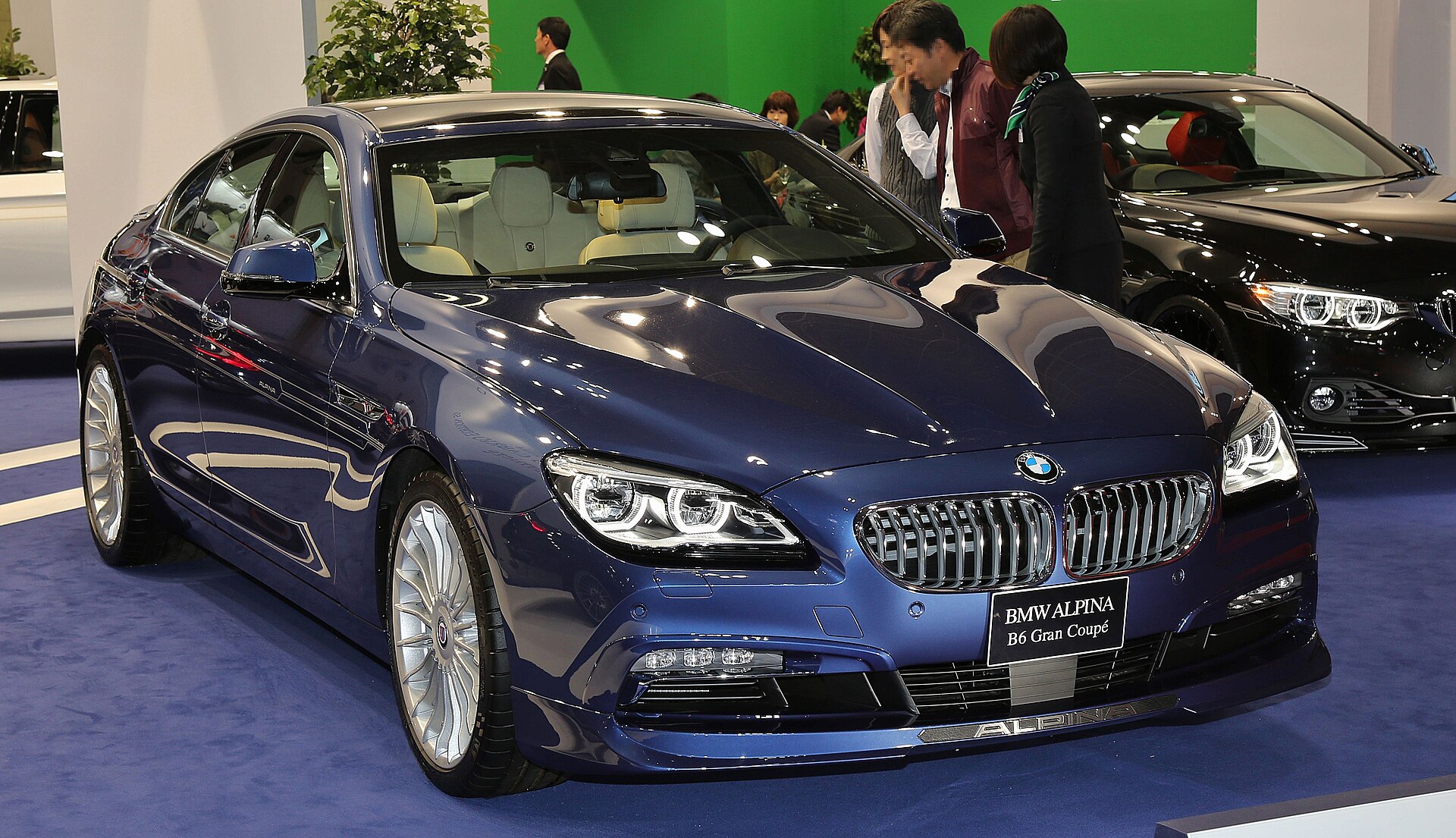 Alpina B6 Gran Coupe at an auto show, 2015 model year
