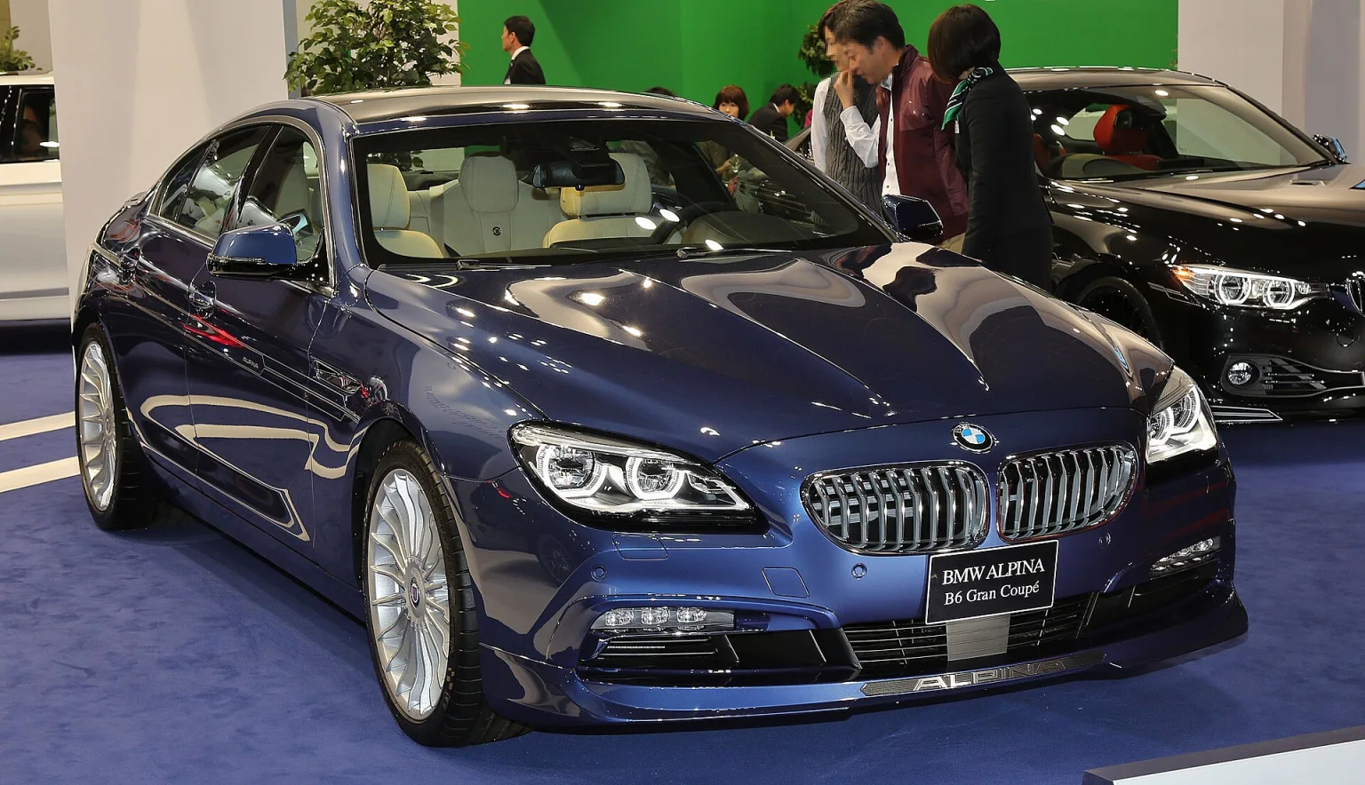 Alpina B6 Gran Coupe at an auto show, 2015 model year
