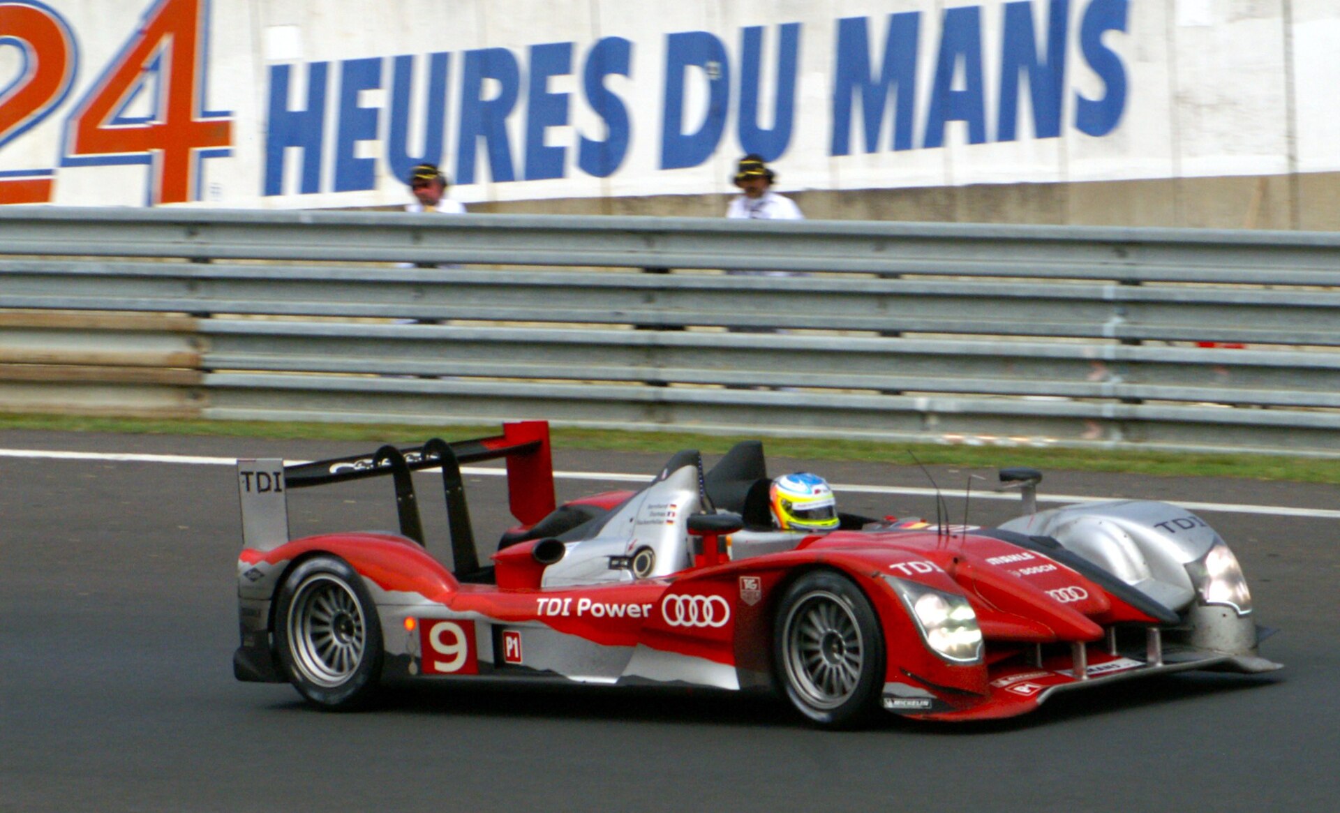Audi R15 TDI Plus driven by Rockenfeller, Bernhard, and Dumas in 2010