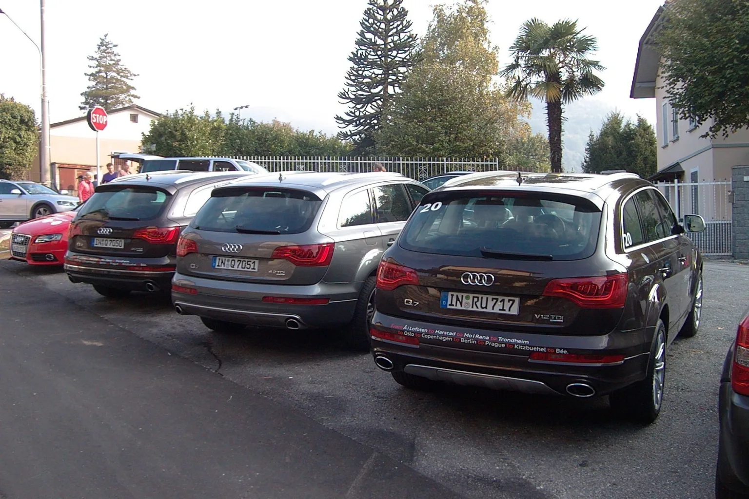 Audi vehicles participating in the Efficiency Challenge A to B.