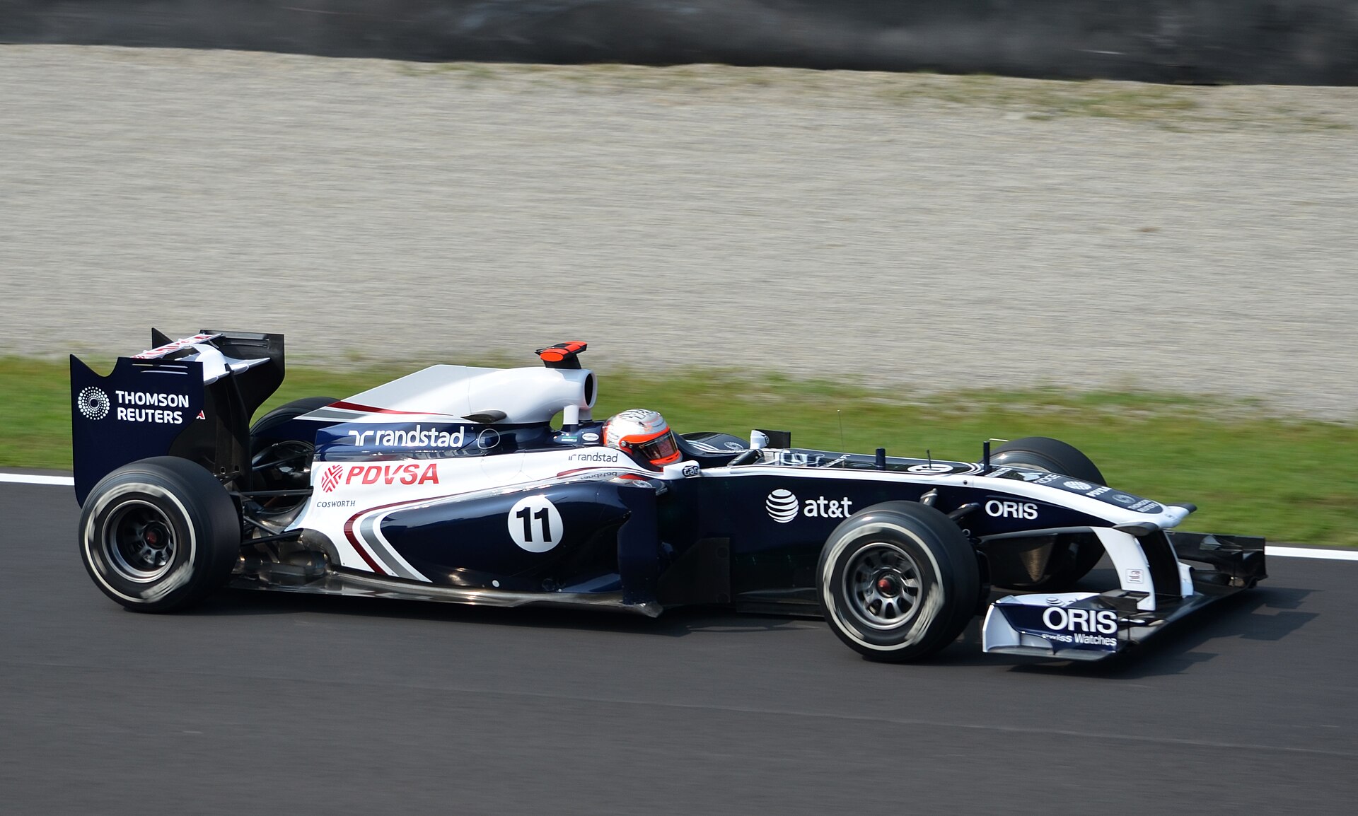 Rubens Barrichello in a Williams F1 car, 2011 season
