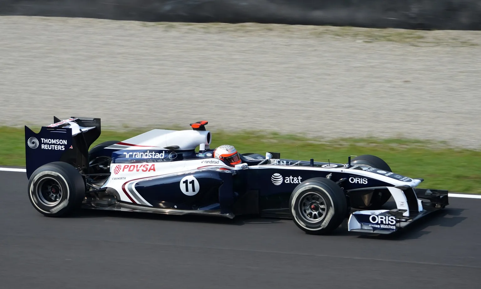 Rubens Barrichello in a Williams F1 car, 2011 season