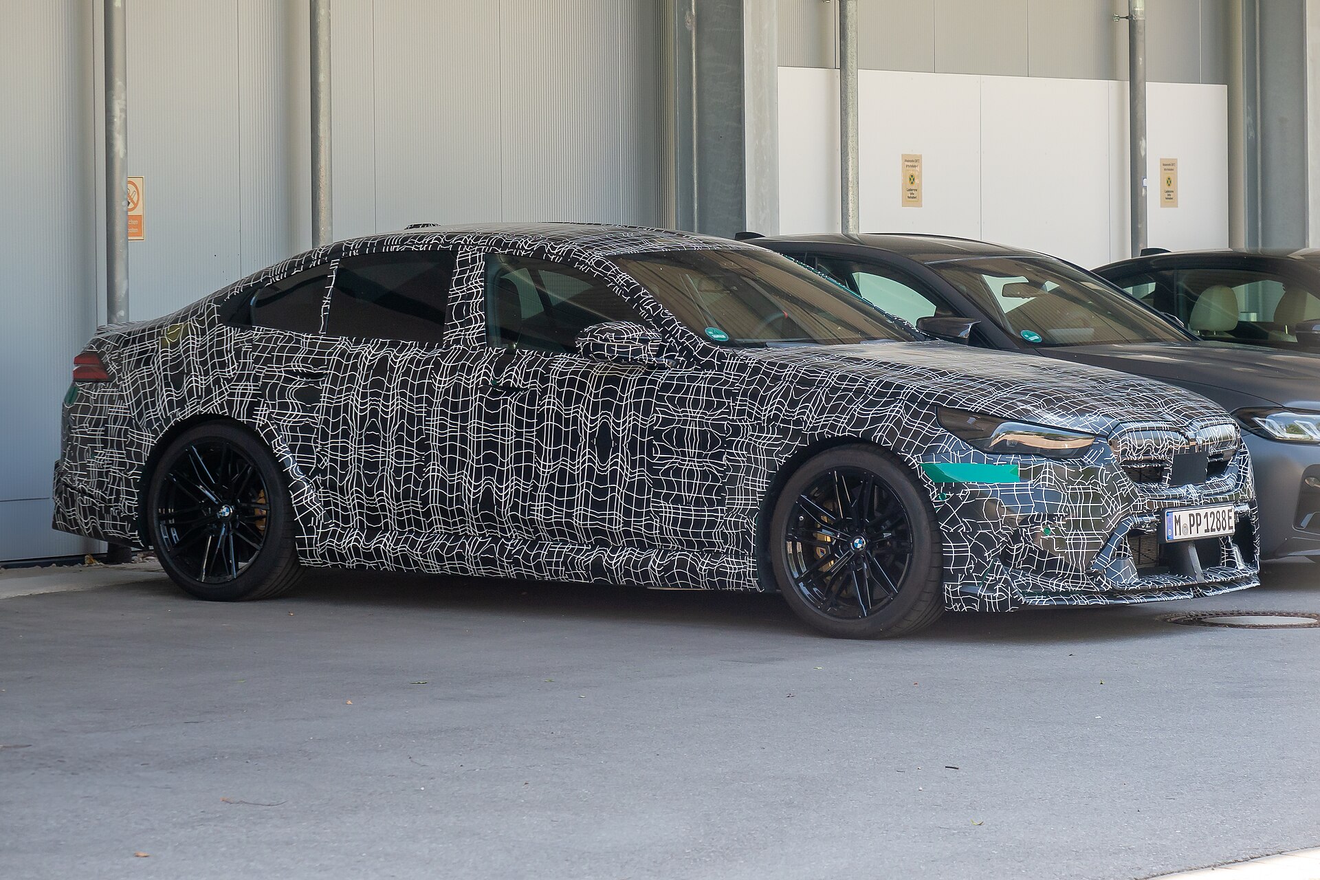 BMW M5 test mule in Munich, likely the next-generation model under development.