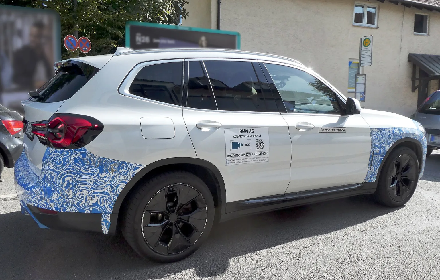 BMW test vehicle in Munich, suitable for autonomous trials in Germany, 2017.