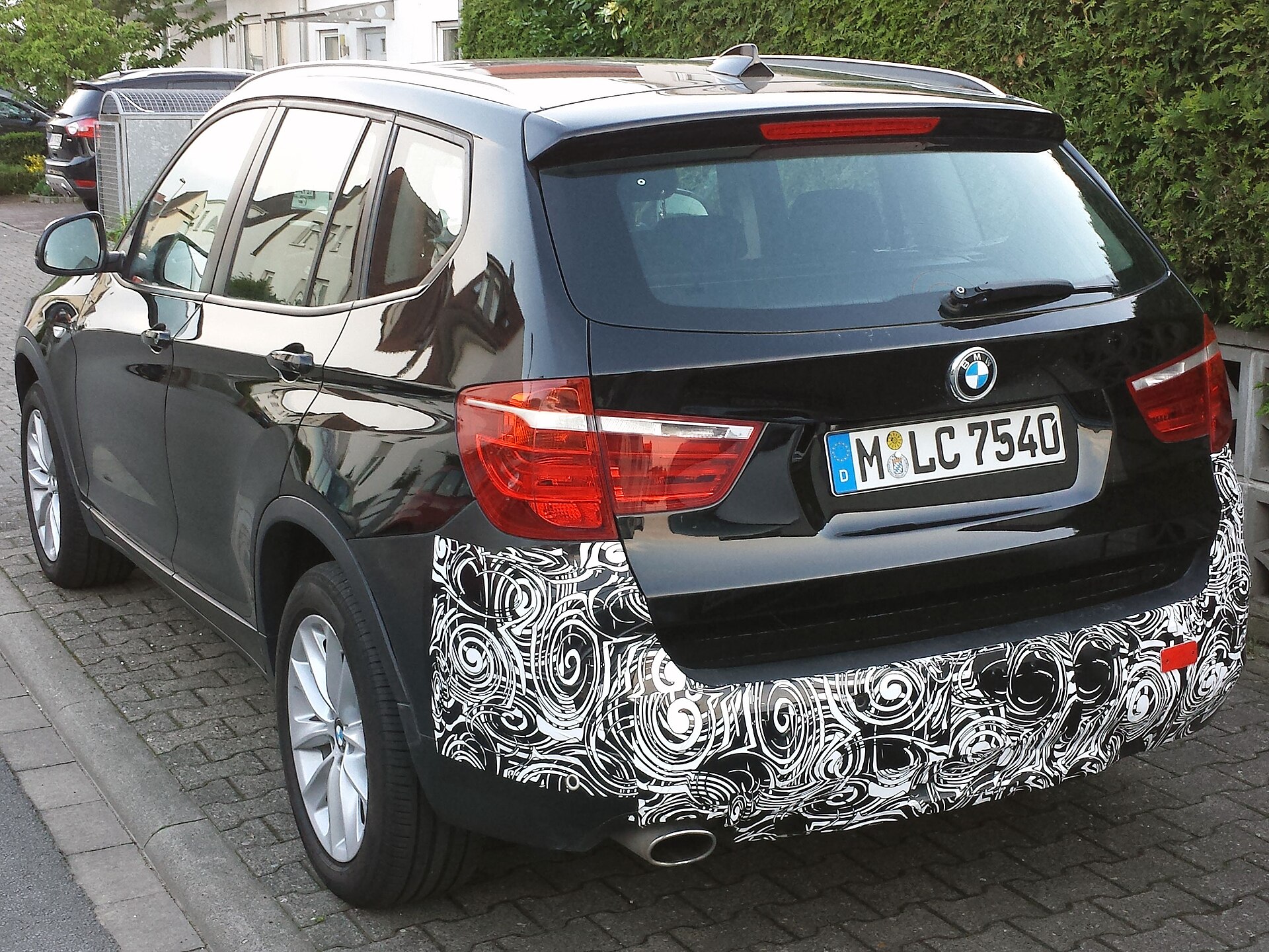 BMW X3 F25 facelift, rear view (2014)