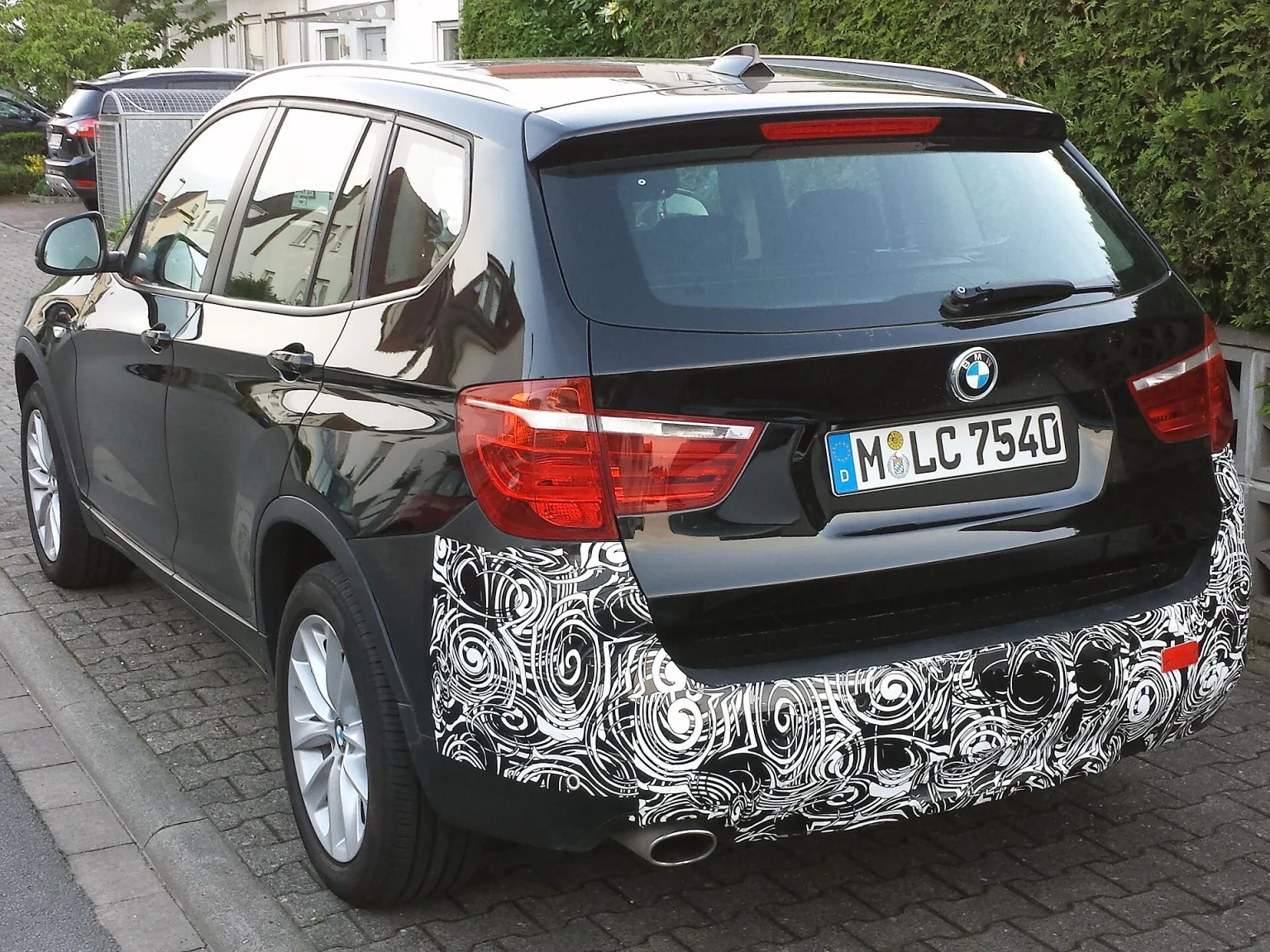BMW X3 F25 facelift, rear view (2014)