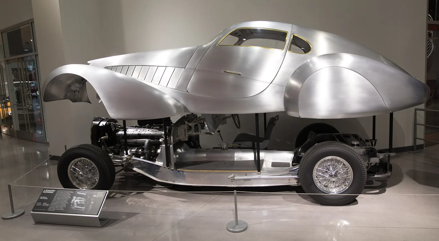 1939 Bugatti Type 64 chassis on display