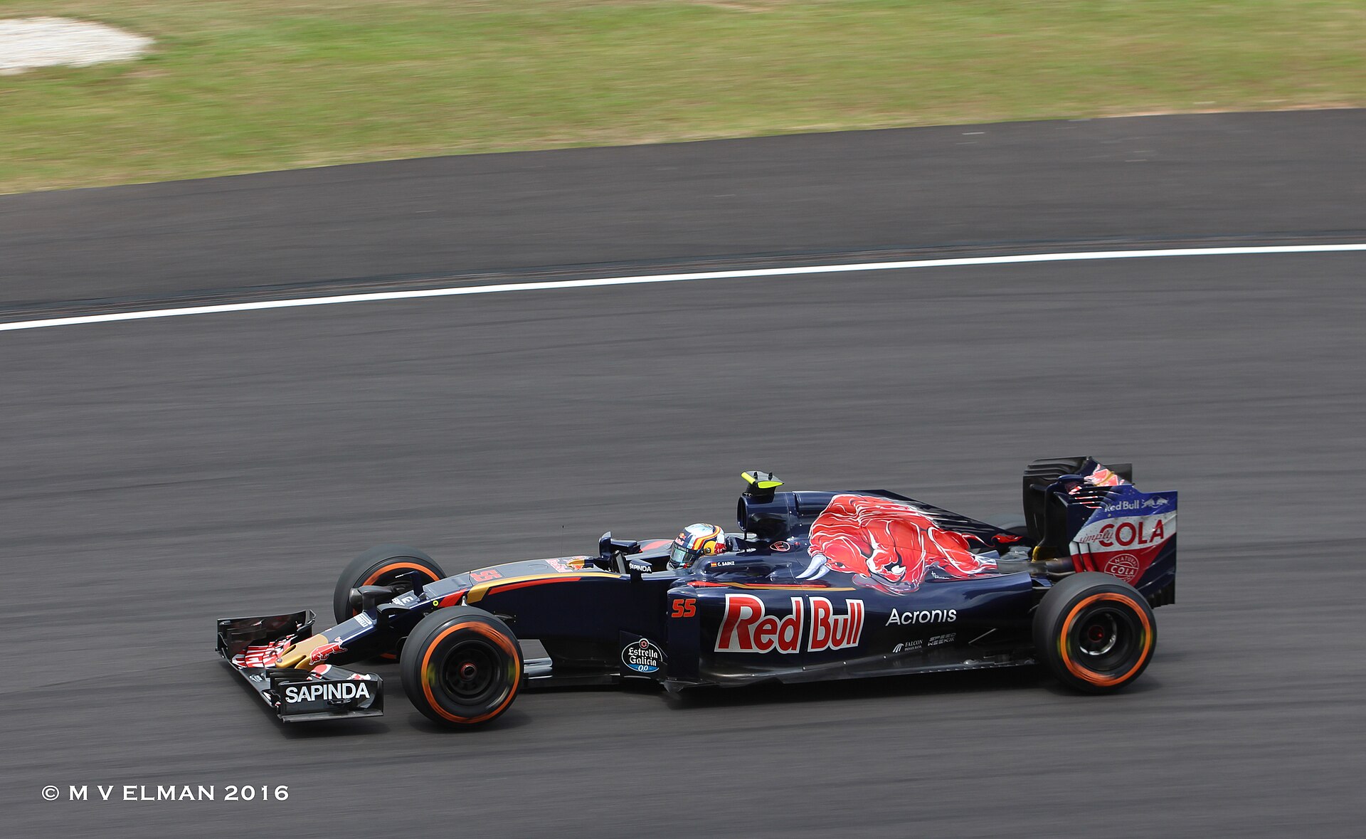 Carlos Sainz driving the Scuderia Toro Rosso STR11.
