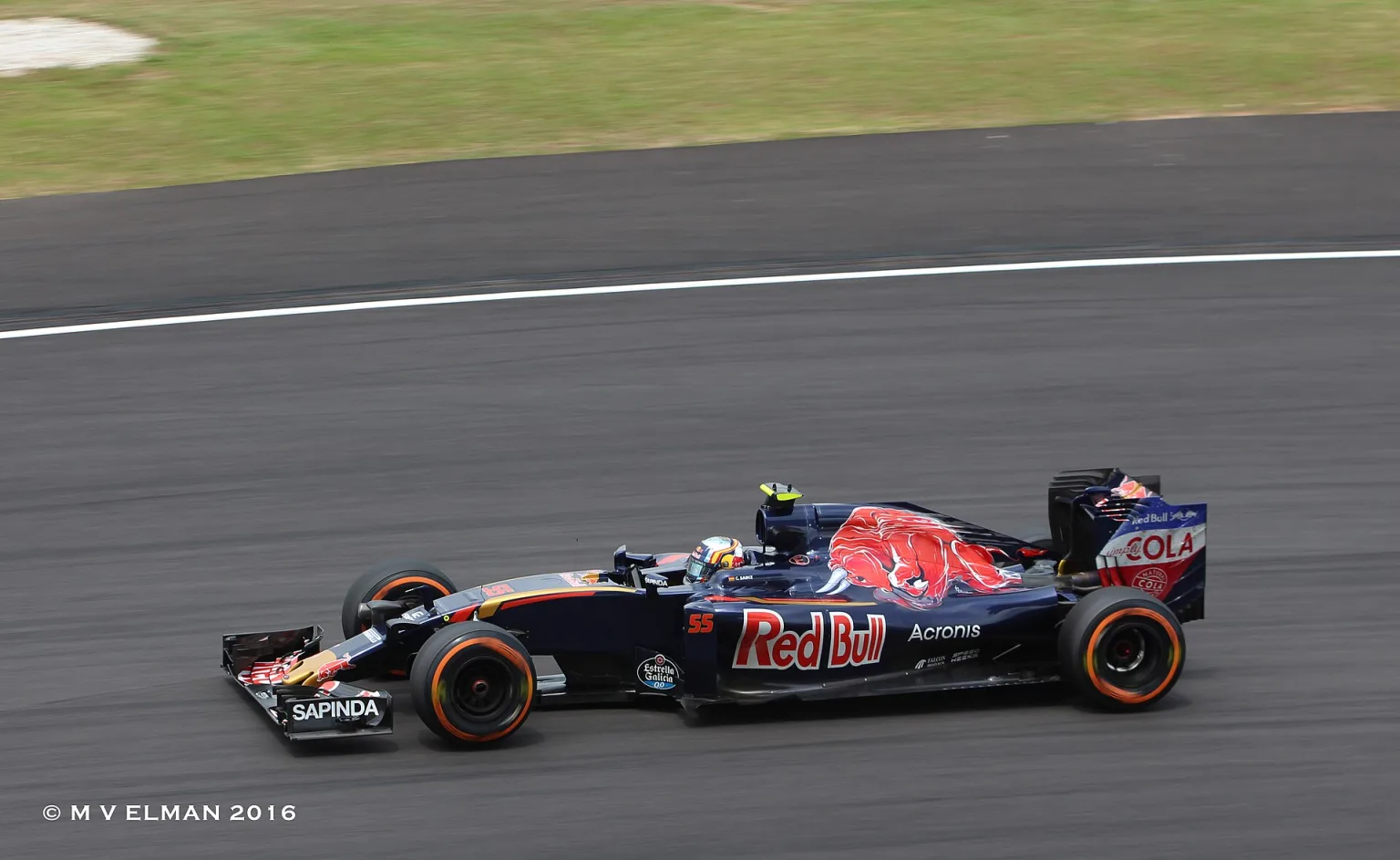 Carlos Sainz driving the Scuderia Toro Rosso STR11.