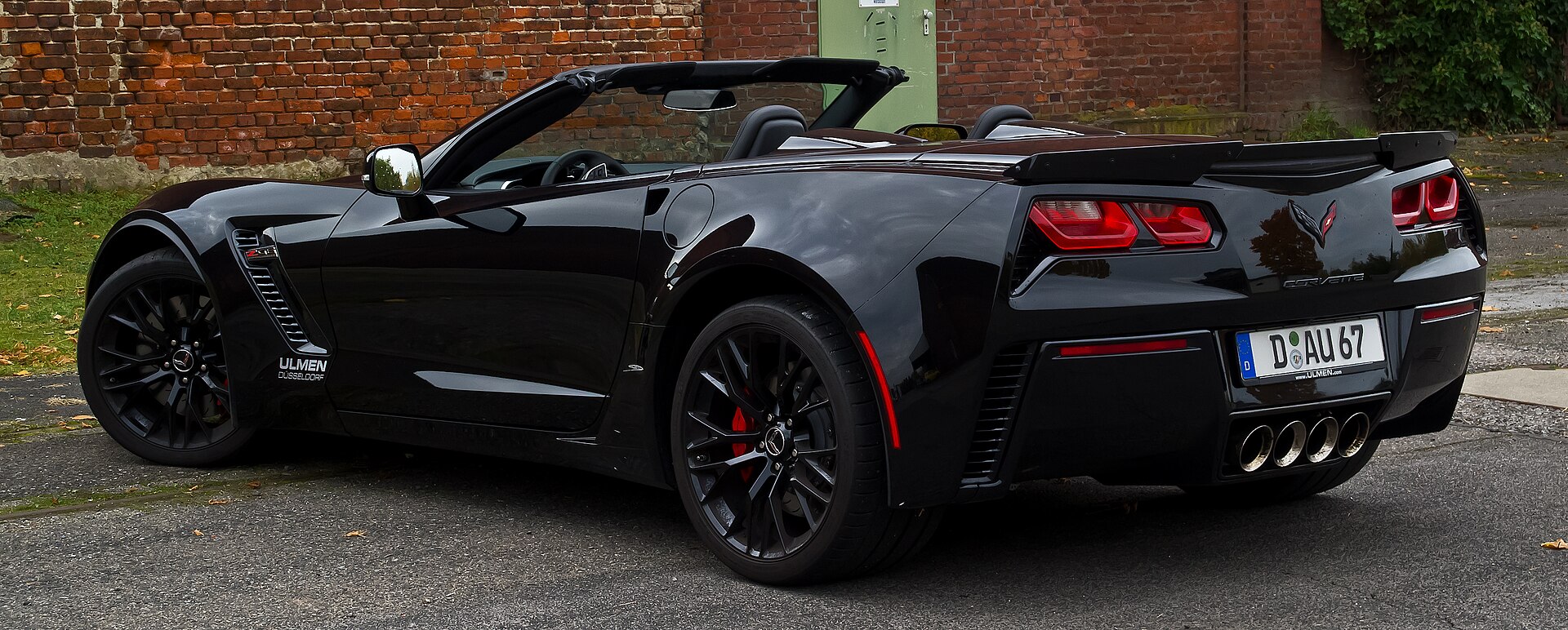 2015 Corvette Z06 Convertible (C7) rear view, Düsseldorf, October 2015